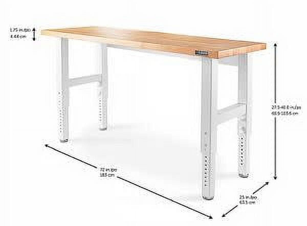 GLADIATOR 6' ADJUSTABLE HEIGHT HARDWOOD WORKBENCH - Image 6