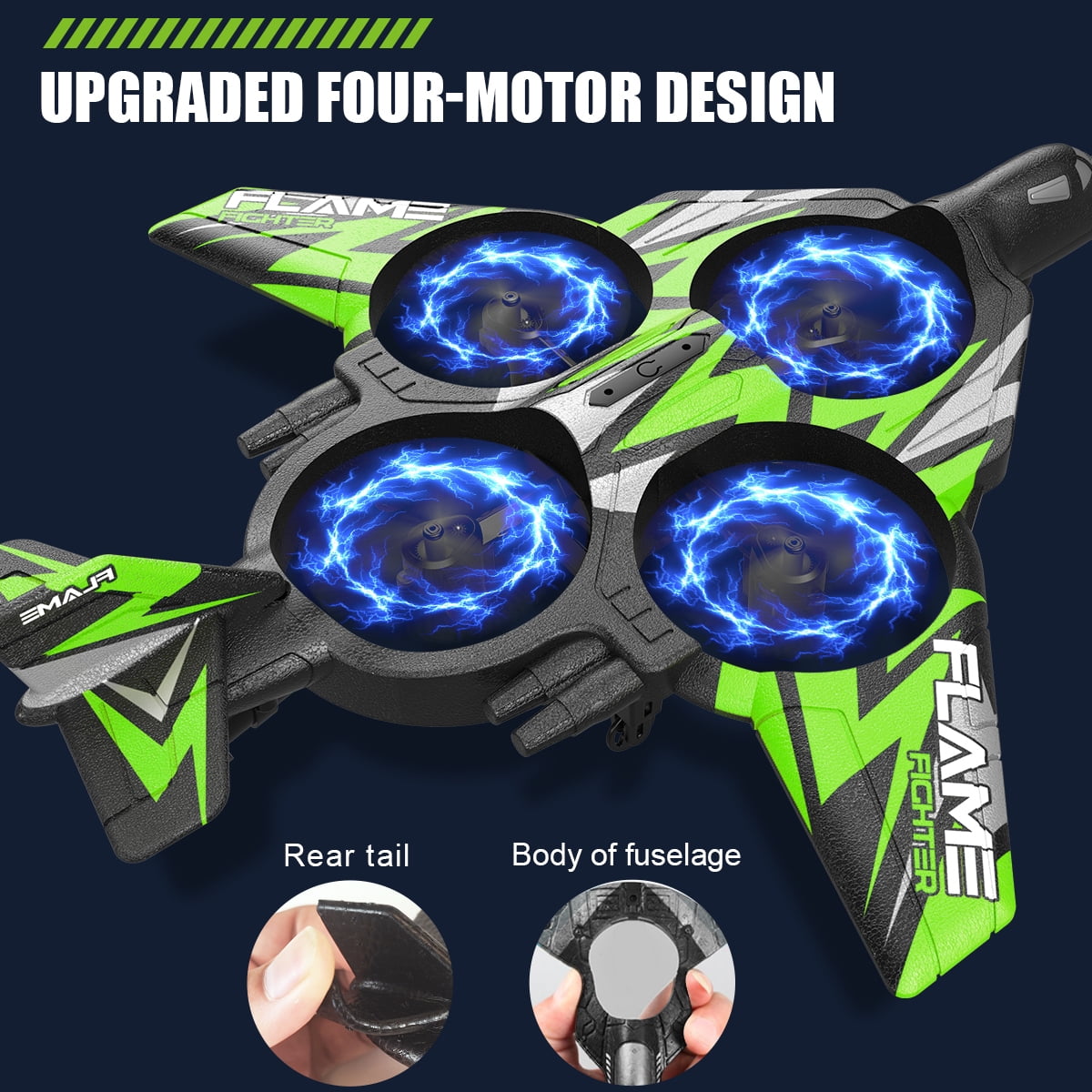 Fistone RC Plane with Spray, Remote Control Foam Glider Remote Control Airplane Quadcopter Helicopter with Auto Hovering, 3D Flip, Great Gift Toy for Kids and Adults - Image 5