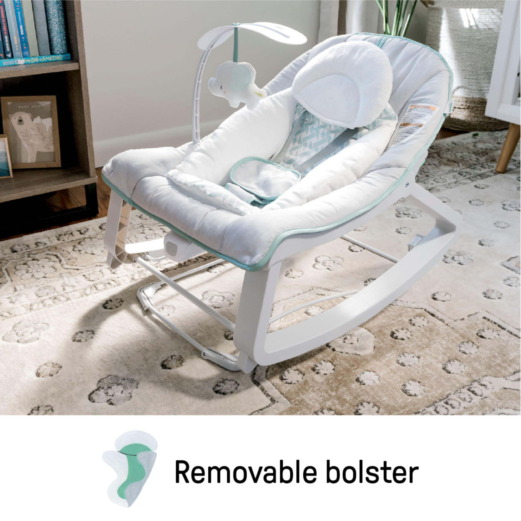 Ingenuity Keep Cozy 3-in-1 Vibrating Infant & Toddler Baby Bouncer and Rocker Chair, Multicolor - Image 6