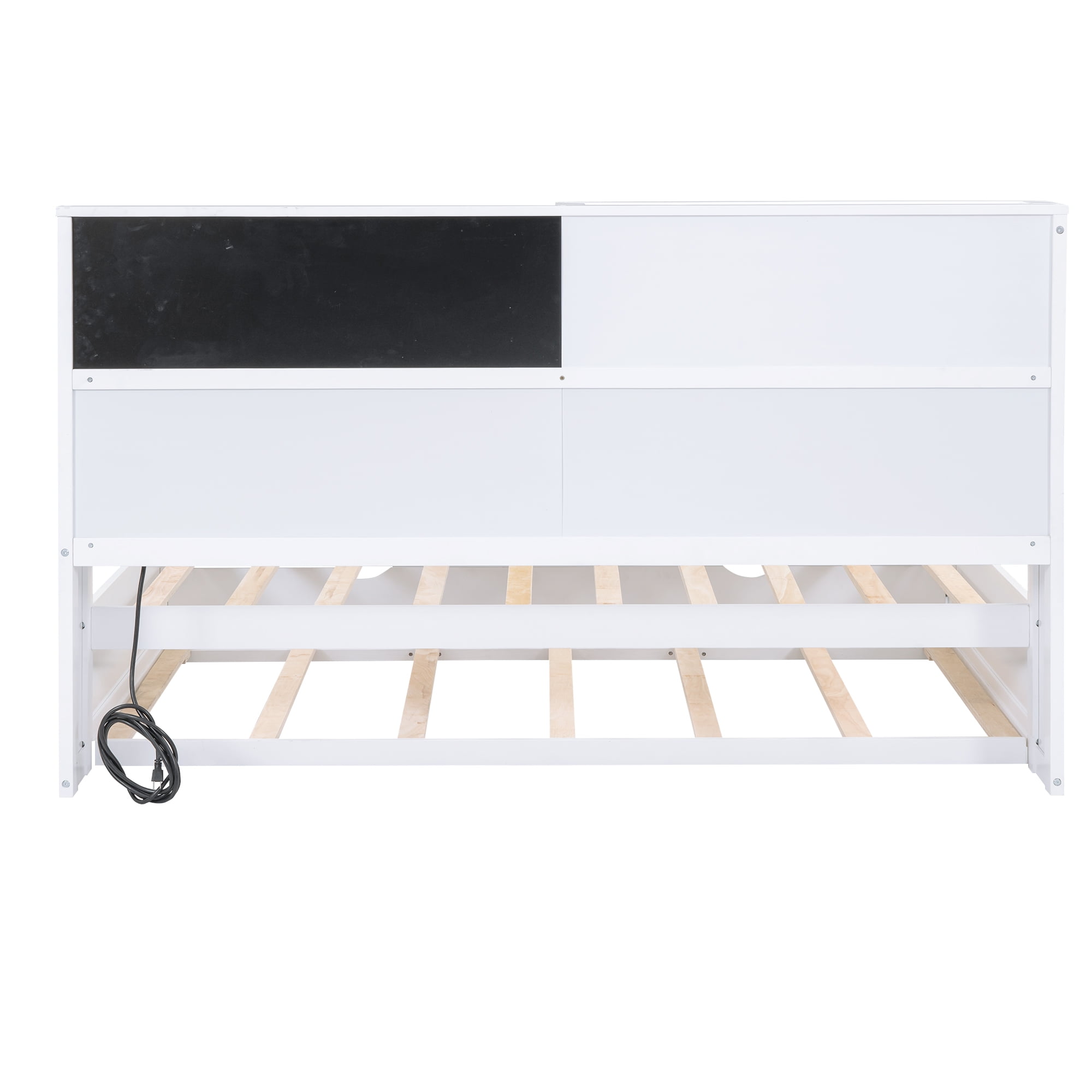 Euroco Wood Twin Size Daybed,Captain Bed with Blackboard,Cork Board,USB Charging - Image 20