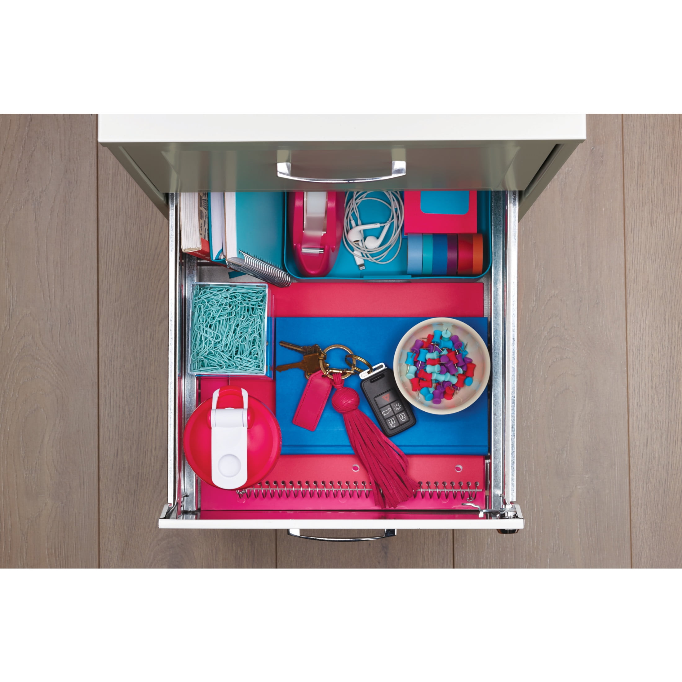 Space Solutions 18" Deep 2 Drawer Mobile Letter Width Vertical File Cabinet, White - Image 12