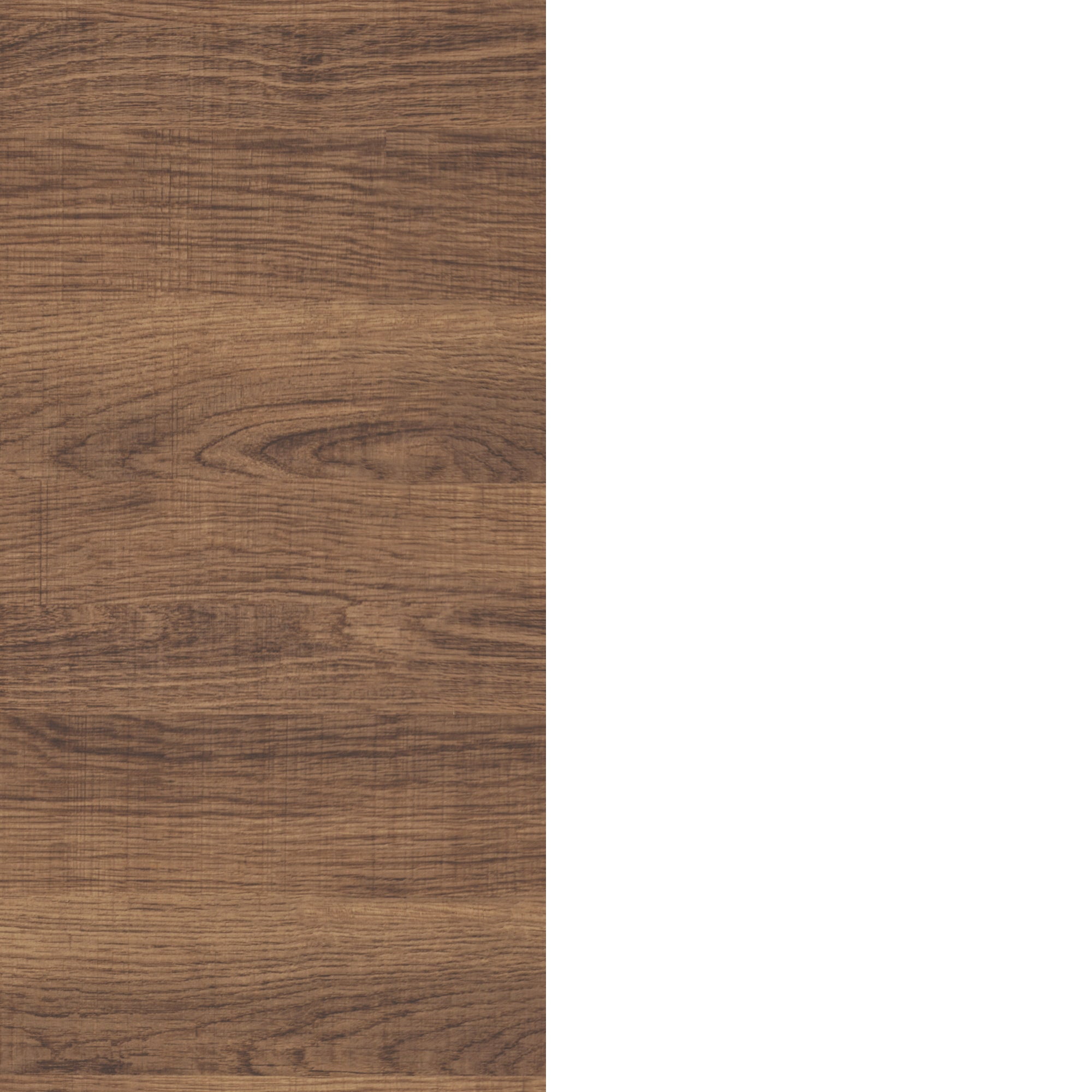 Nathan James Theo Open Shelf Bookcase with Drawers in Rustic Oak Wood and White Steel Frame - Image 3