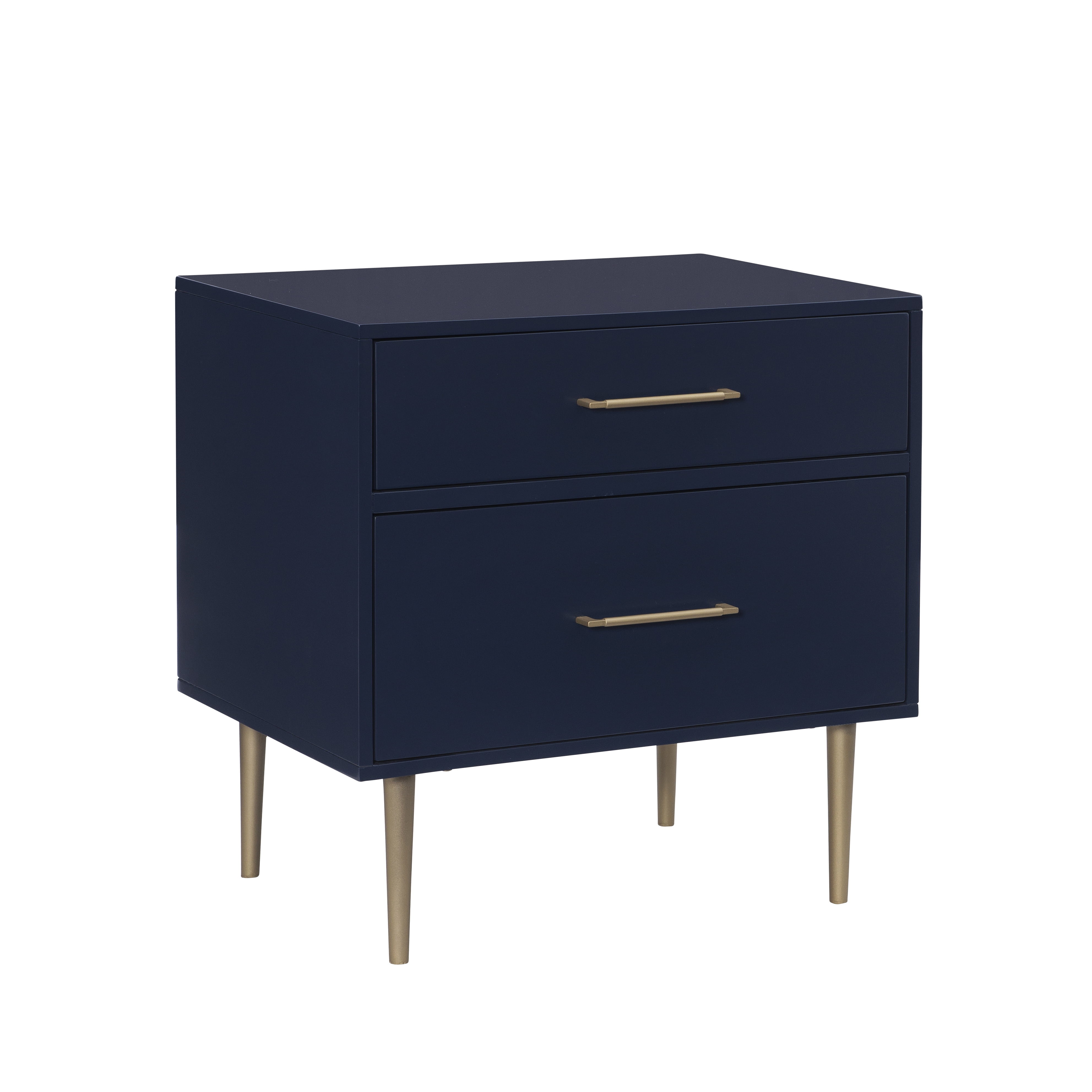 Linon Galena 2-Drawer Nightstand, Navy - Image 3