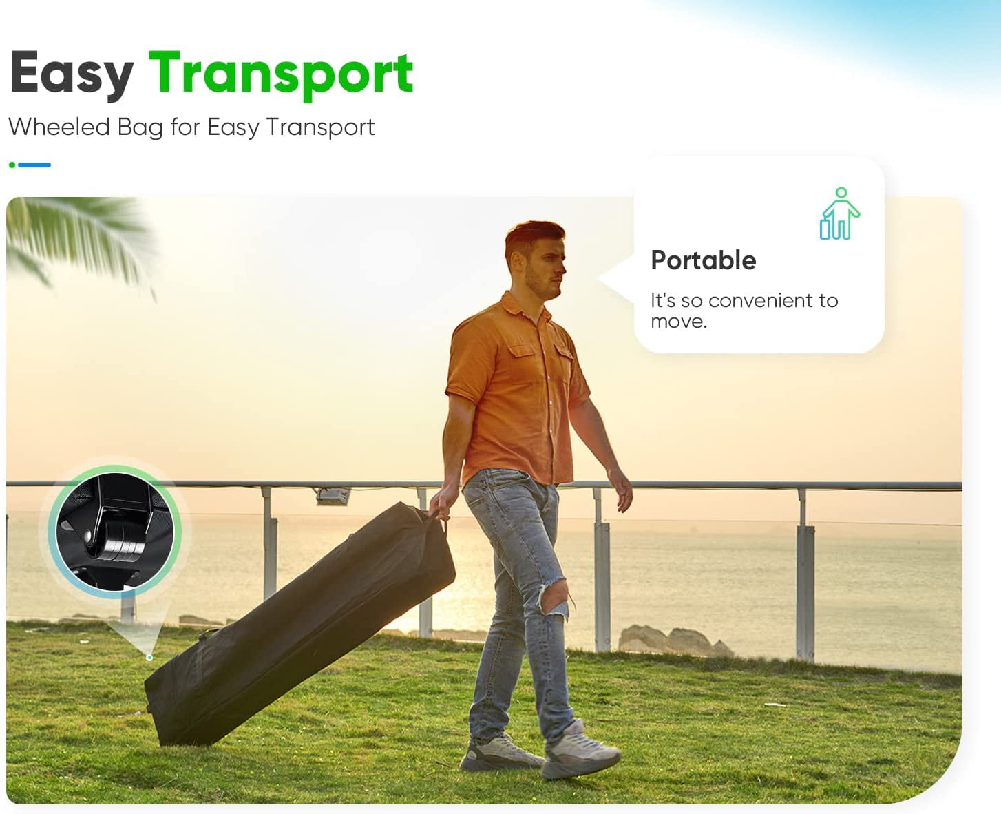 Quictent Privacy 10'x10’Pop up Canopy Tent with Sidewalls Enclosed Instant Gazebo Shelter Waterproof (Beige) - Image 3