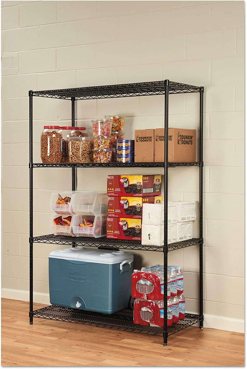 SUGIFT 4 Shelf Wire Shelving, Adjustable Storage Shelf Metal Storage Rack Wire Shelving Unit 1000Lbs Capacity 36" L x 14" W x 54" H - Image 8