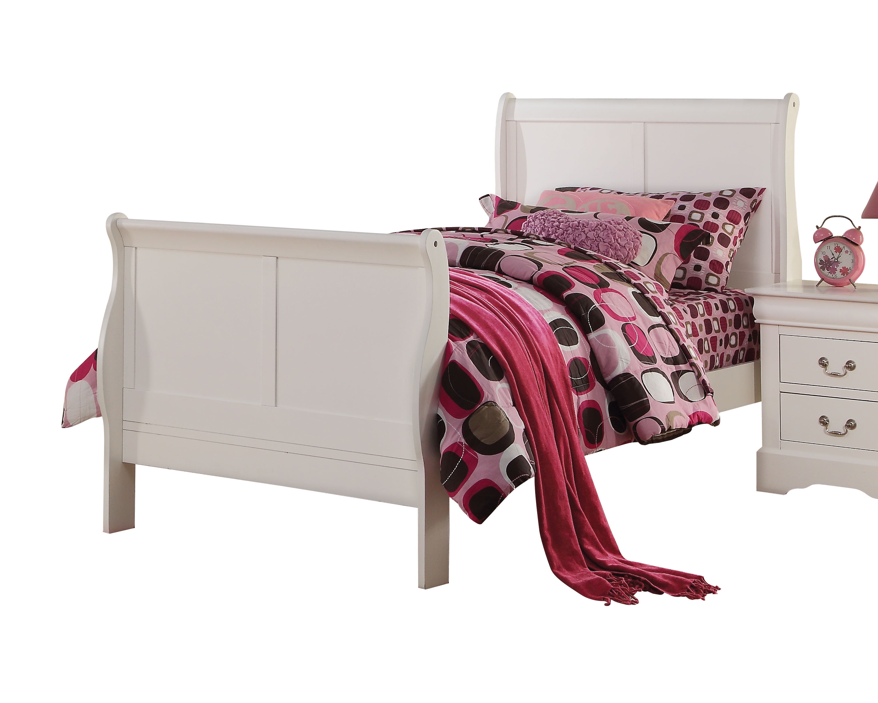 ACME Louis Philippe III Twin Bed in White - Image 2