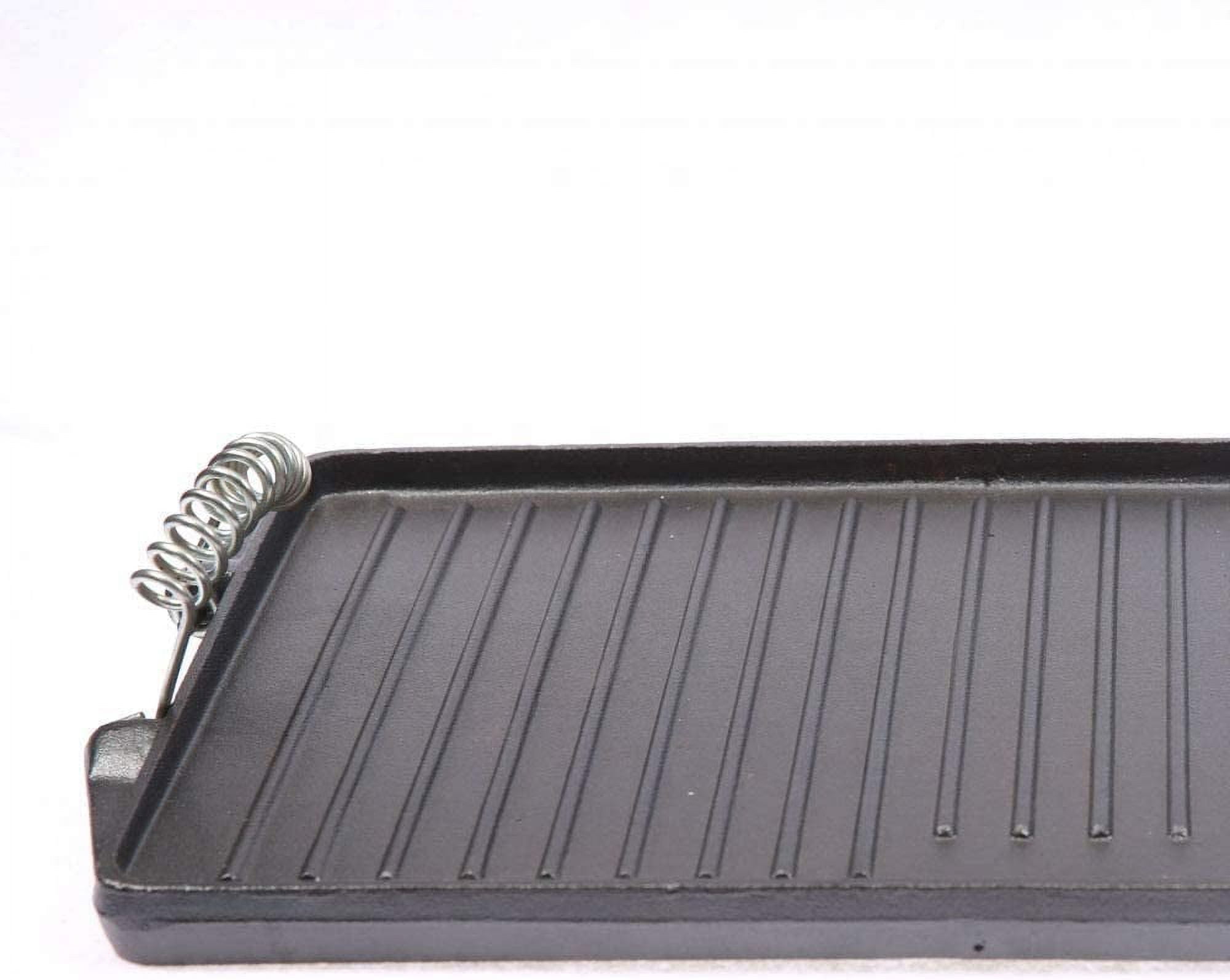 Bruntmor 17""x9"" Reversible Grill/Griddle Pan, Pre-Seasoned Cast Iron - Image 3