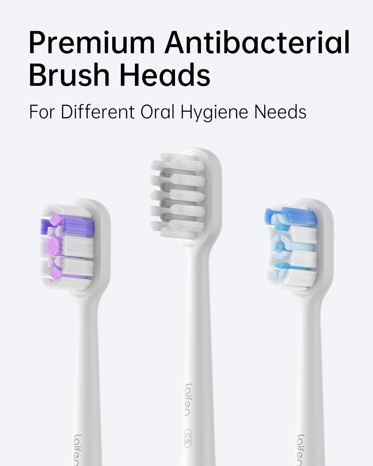 Laifen Wave Electric Toothbrush, Oscillation & Vibration Sonic Electric Toothbrush for Adults with 3 Brush Heads, IPX7 Waterproof Magnetic Rechargeable Travel Powered Toothbrush (ABS White) - Image 6