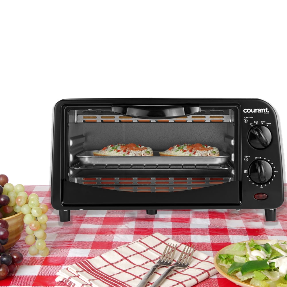 Courant 4-slice Toaster Oven. Toast, Bake, and Broil Settings, Black - Image 5