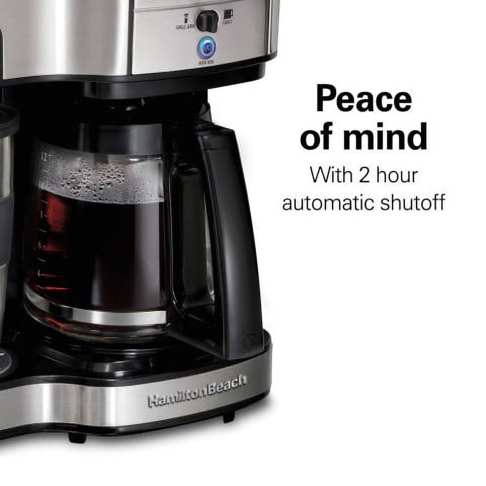 Hamilton Beach 2-Way Brewer, Single Serve or 12 Cup Coffee Maker, Black, 49980A - Image 7