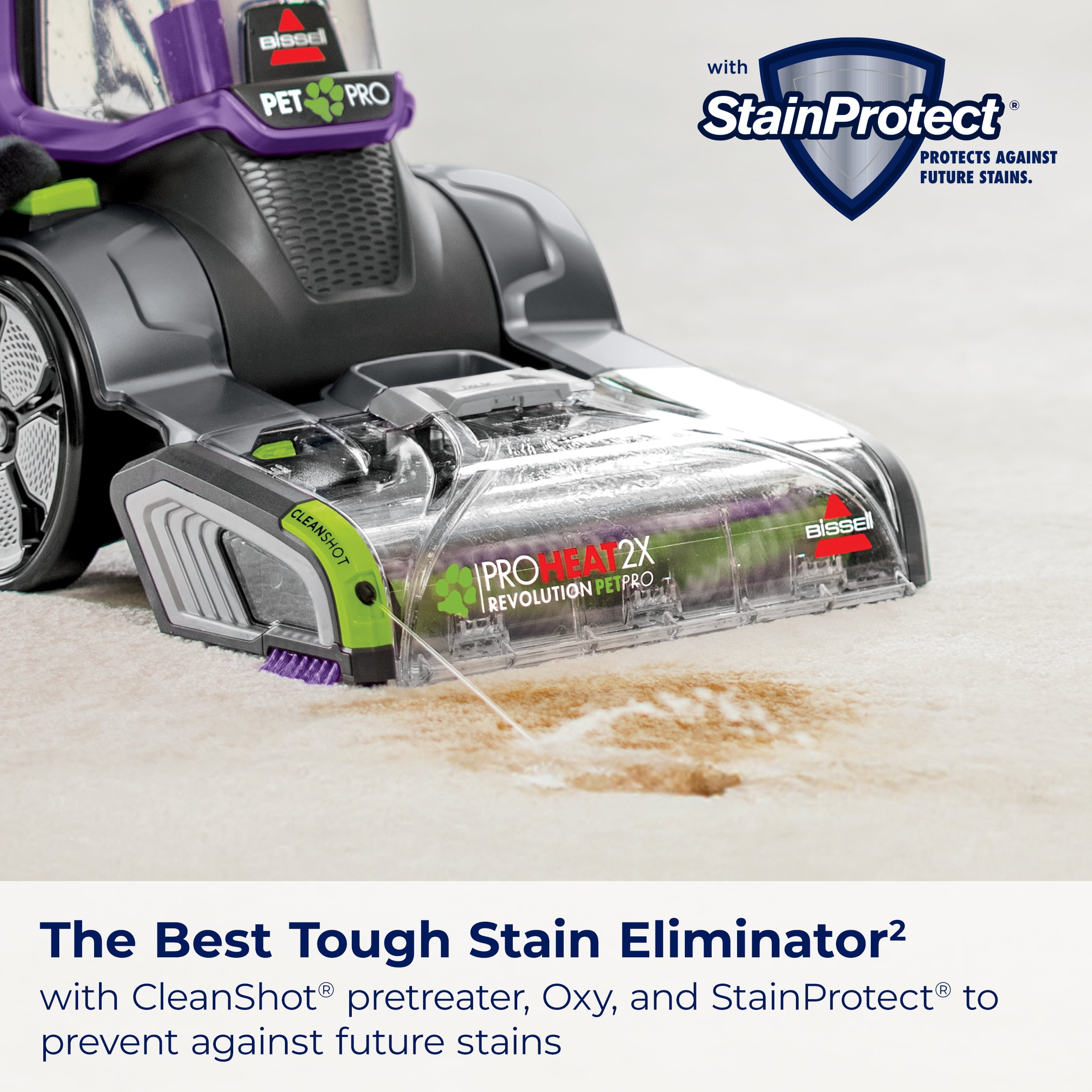 BISSELL ProHeat 2X Revolution Pet Pro Upright Deep Cleaner, for Carpets and Upholstery, TurboStrength Motor Technology, 3 Cleaning Modes, Heatwave Technology, 3586, Purple - Image 9