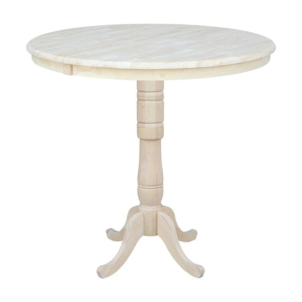 36" Round Extension Table, Bar Height with 12" Leaf - Image 4