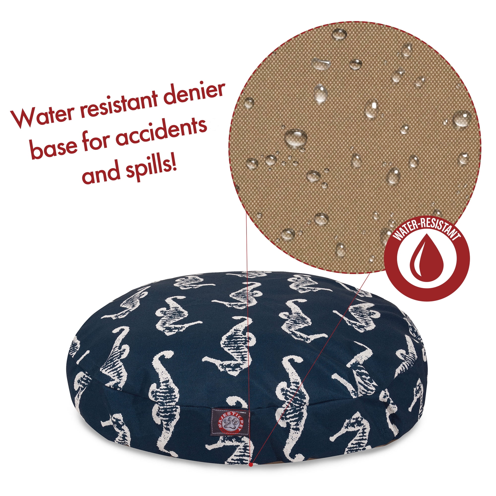 Majestic Pet | Sea Horse Round Pet Bed For Dogs, Removable Cover, Navy, Small - Image 5