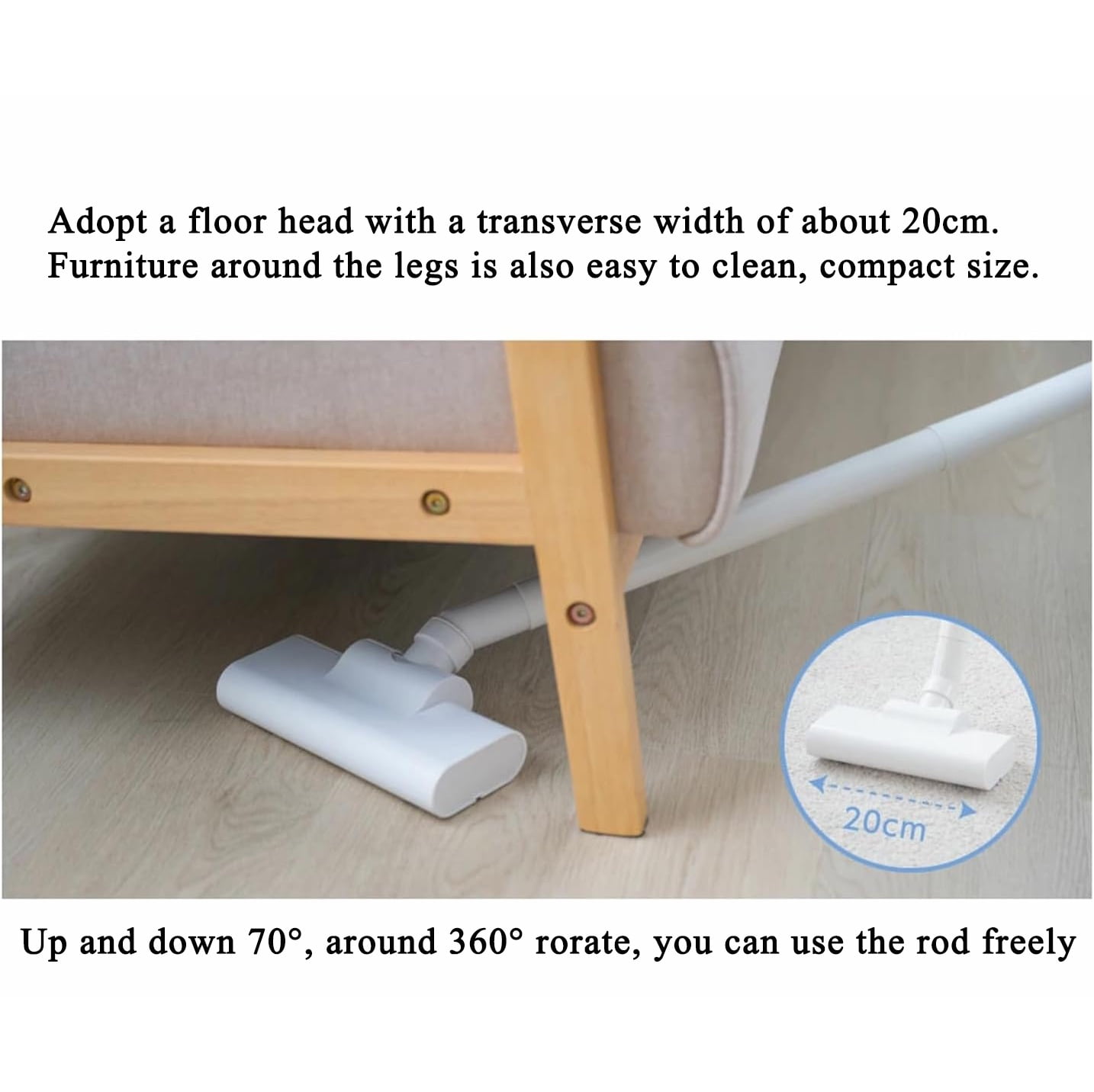 Gidhire Cordless Vacuum Cleaner, Cordless Stick Vacuum Cleaner for Carpet,Home, Hardwood, Hard Floor with Brushes,38Mins Runtime - Image 8