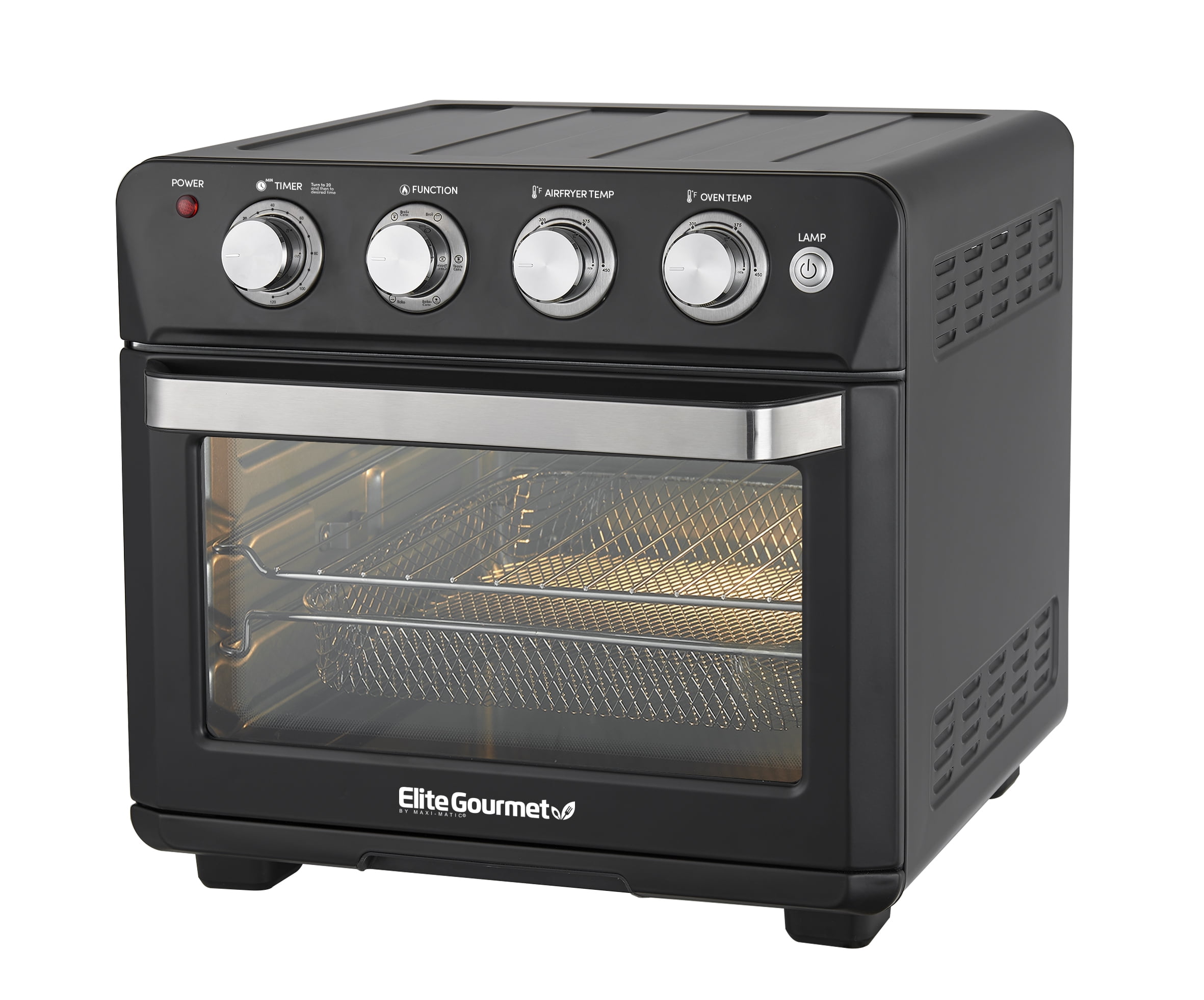 Elite Gourmet Deluxe 25L Air Fryer Oven (Black) - Image 2
