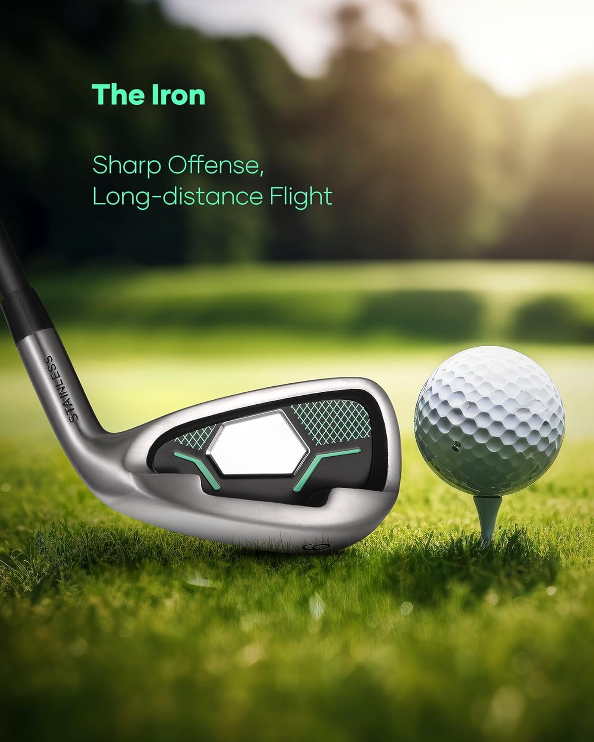 Naipo Golf Club Set 9 Piece Complete Golf Set for Right Handed with Stand Bag and 3 Bonus Head Covers - Image 2