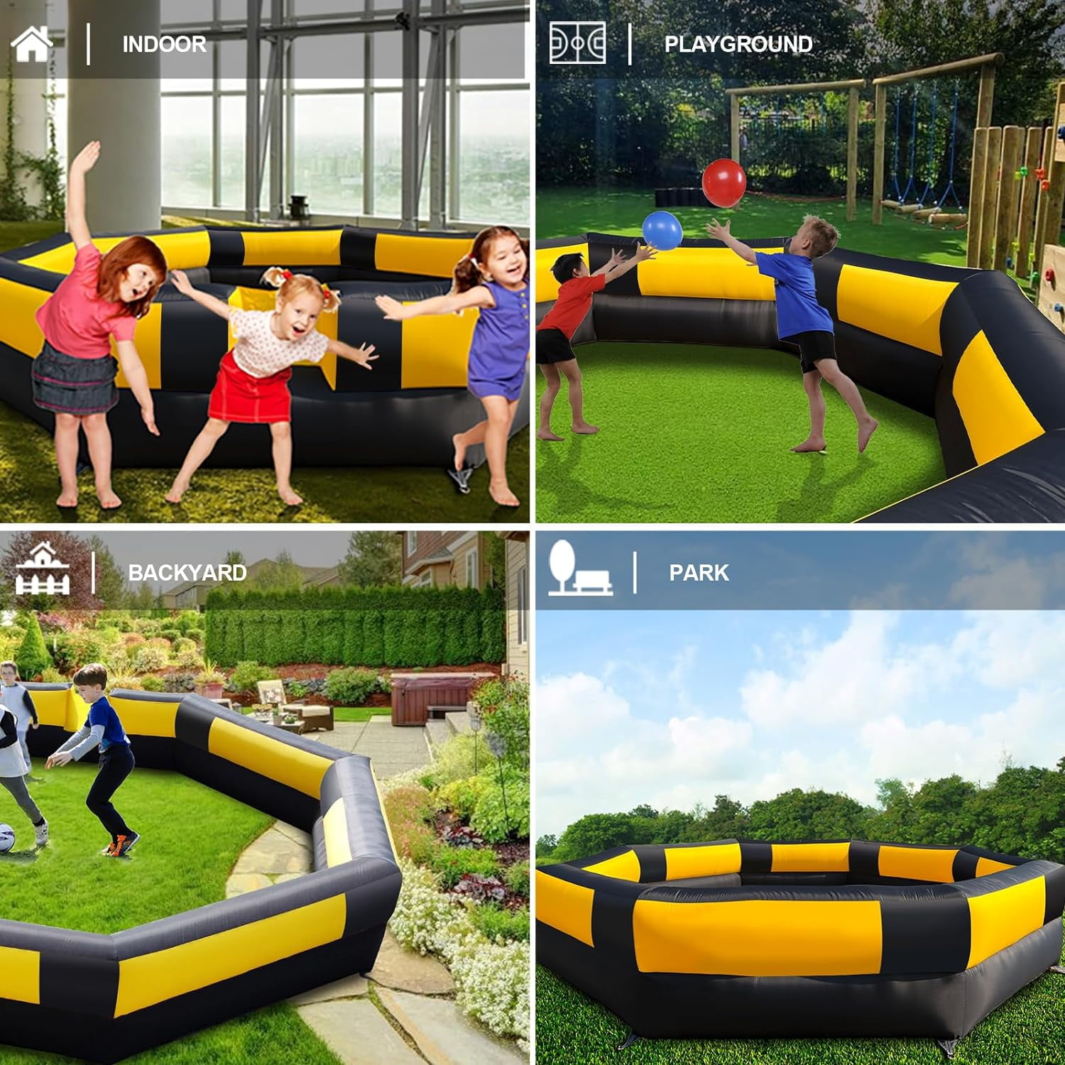 WARSUN 15FT Gaga Ball Pit Inflatable with Powerful Blower Portable Gagaball Court for Indoor Outdoor - Image 2
