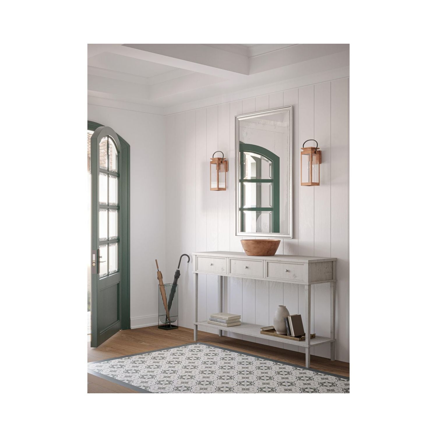 Union Square One-Light Small Antique Copper Urban Industrial Outdoor Wall Lantern - Image 8