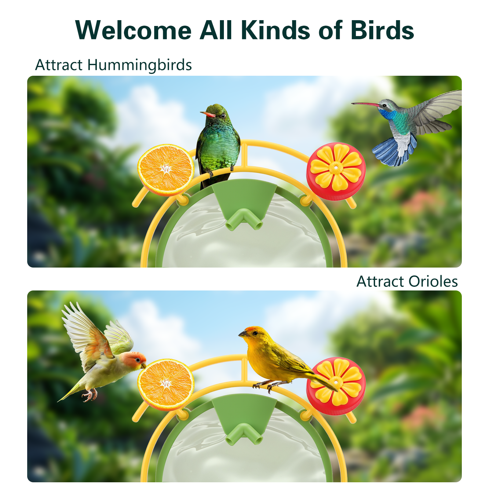 Smart Bird Feeder with Camera & Bird Bath,Bird Watching Camera with Motion Detection & Solar Panel,Waterproof, 2K Live View,Ideal Present for Bird Lover,Yellow - Image 8