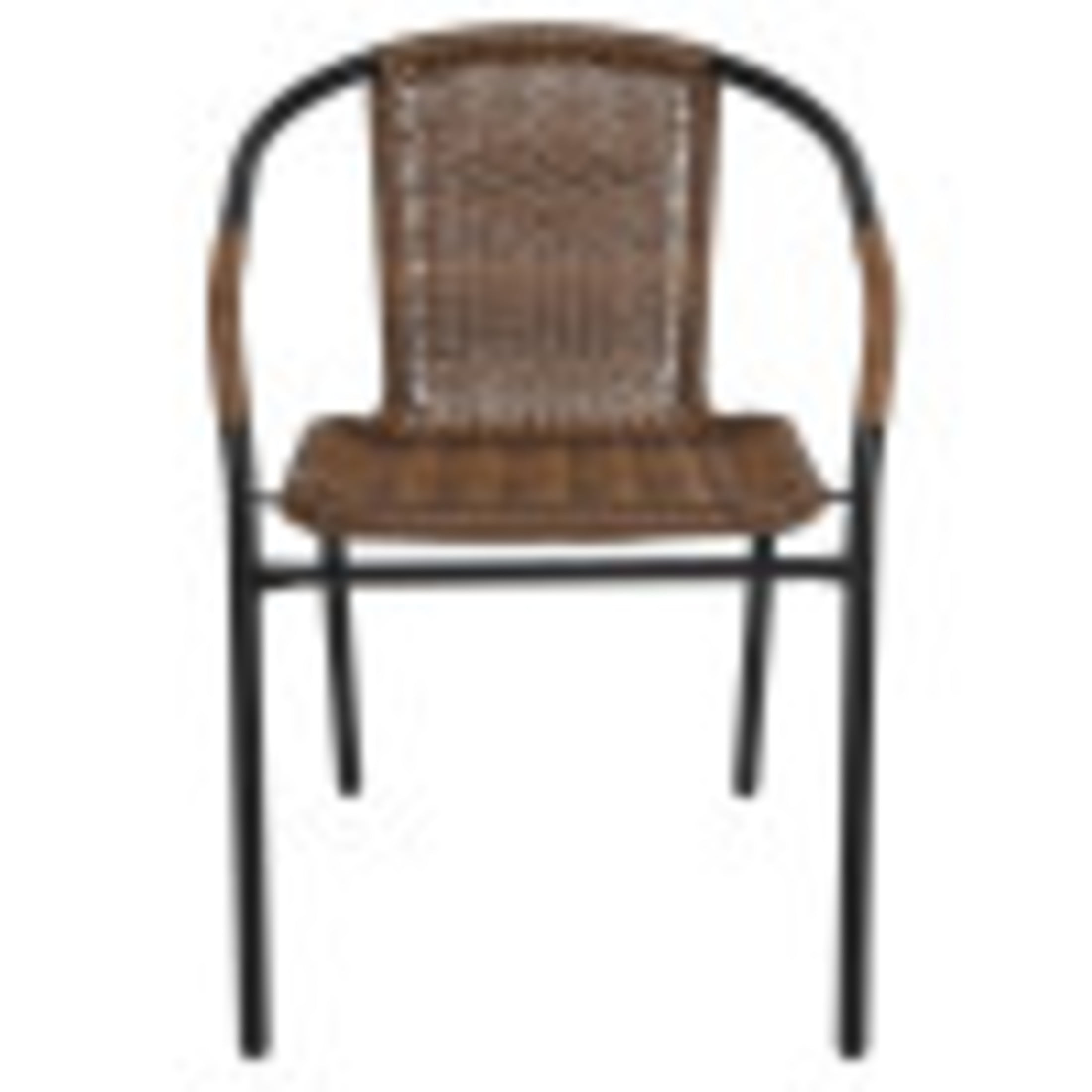 Flash Furniture Lila Indoor/Outdoor Stacking Rattan Patio Chairs, Set of 2, Dark Brown - Image 11