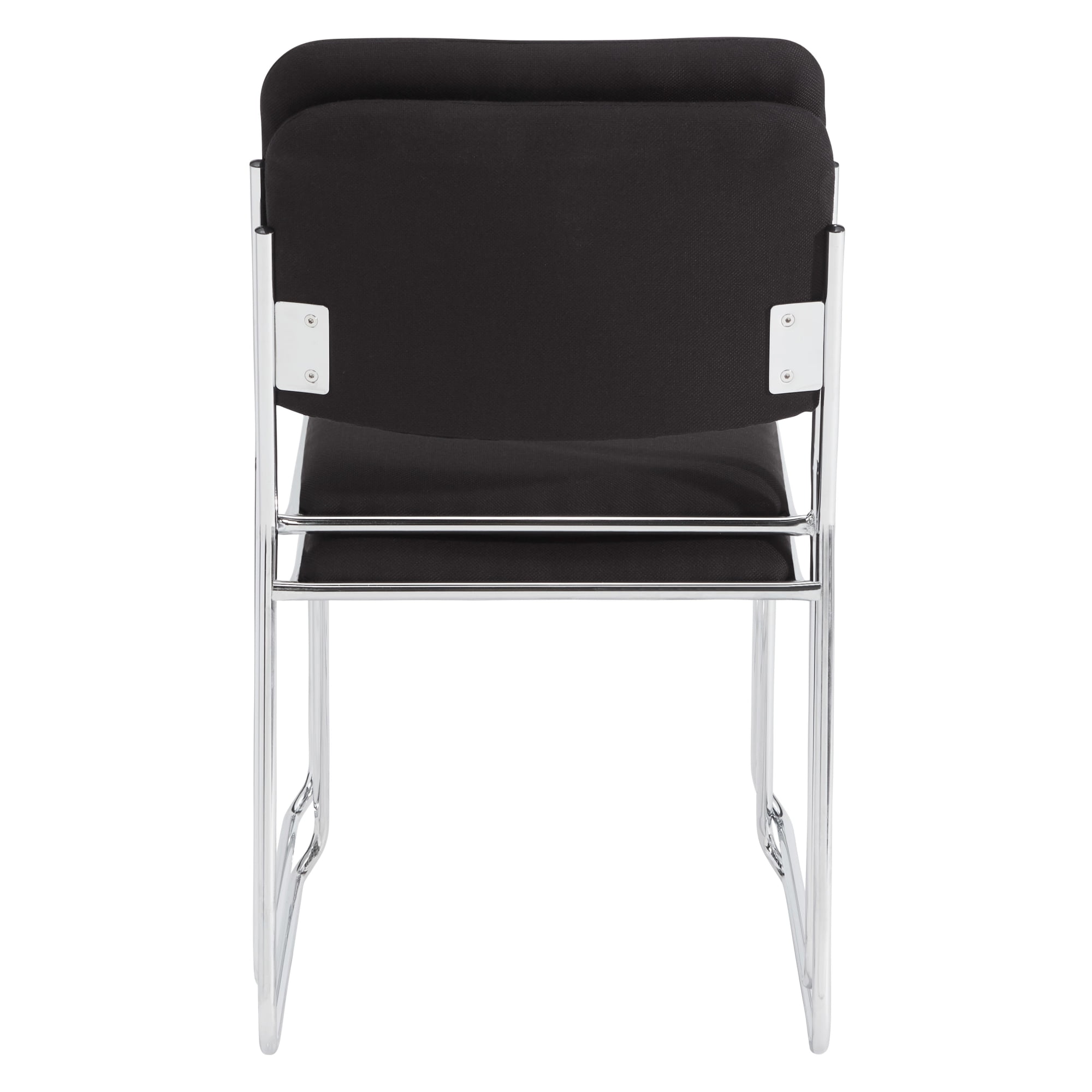 National Public Seating 8600 Padded Signature Stack Chairs, Black/Chrome, Set Of 2 Chairs - Image 4