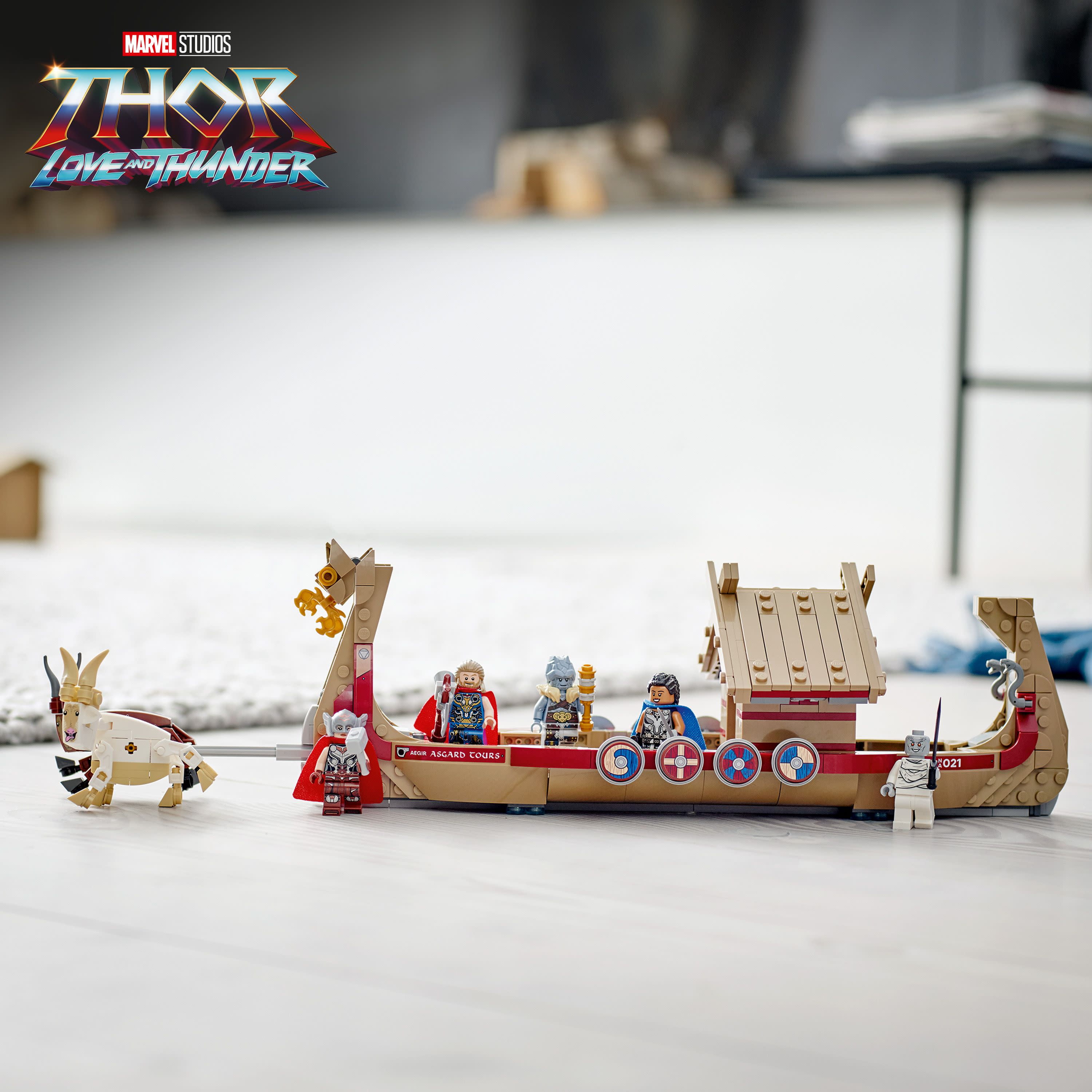 LEGO Marvel The Goat Boat 76208 Building Set - Thor Set with Toy Ship, Stormbreaker, and Movie Inspired Thor, Korg, and Valkyrie Minifigures, Avengers Gifts for Kids, Boys, and Girls Ages 8+ - Image 4