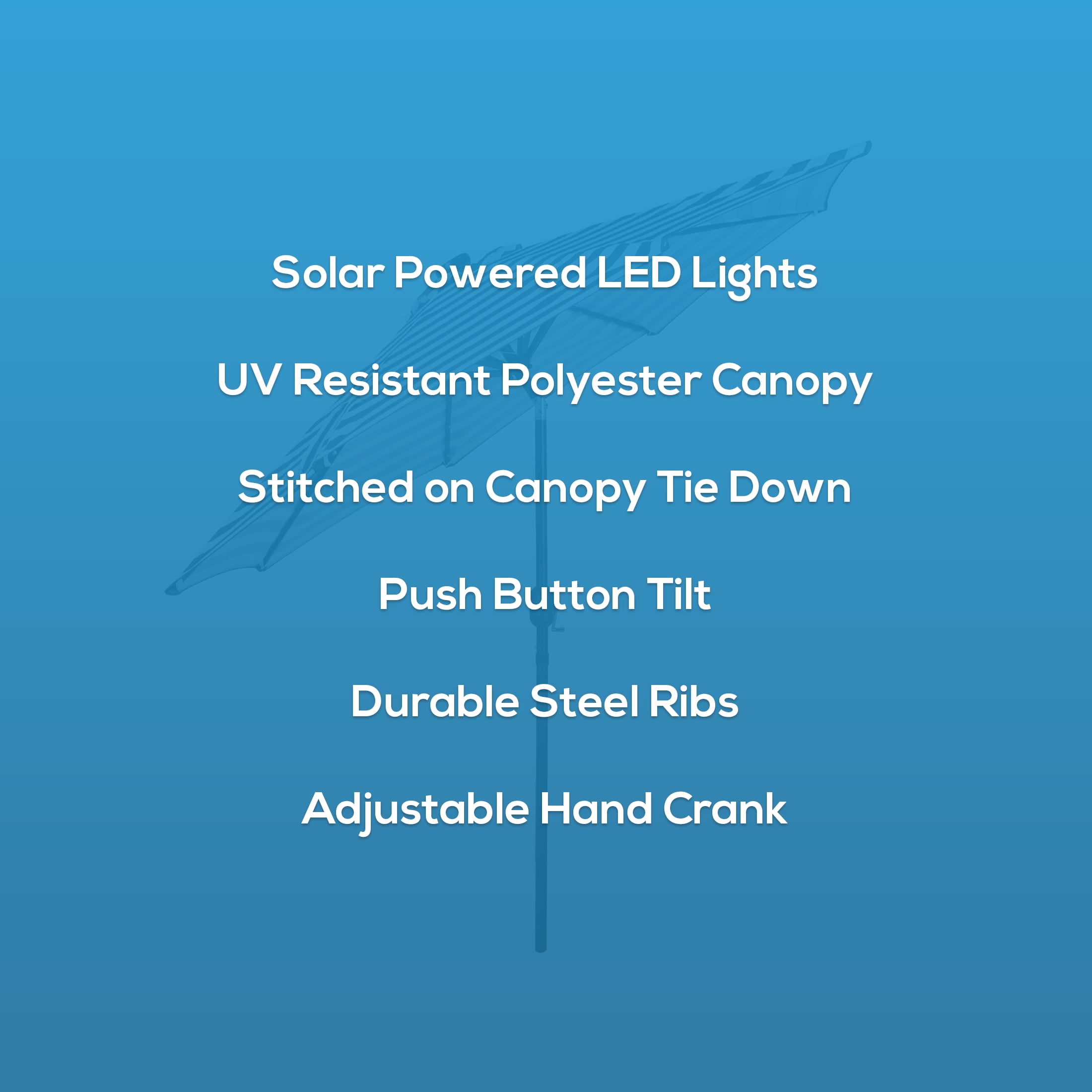 Westin Outdoor 13.6 lb Multicolor Round Plastic Solar LED Patio Umbrella Base Weight - Image 5