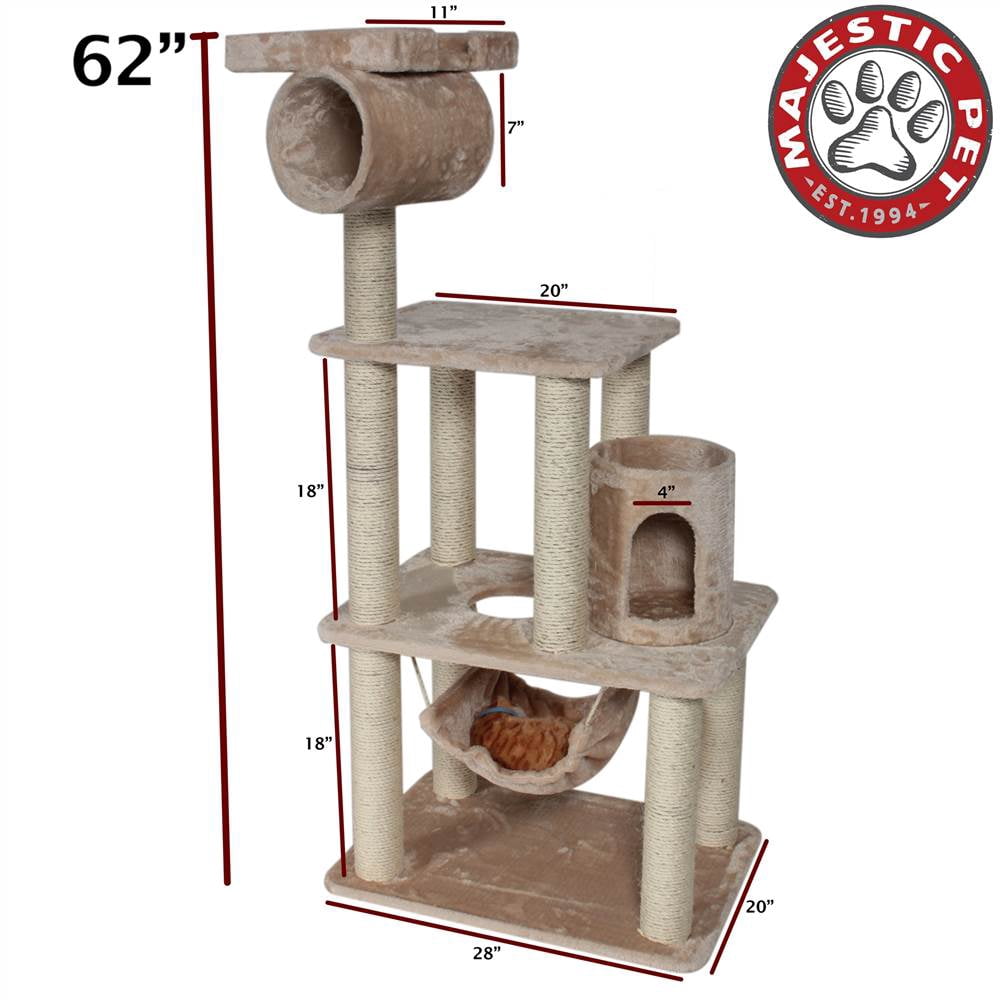 Majestic Pet 62 in. Casita Fur Cat Tree - Image 2