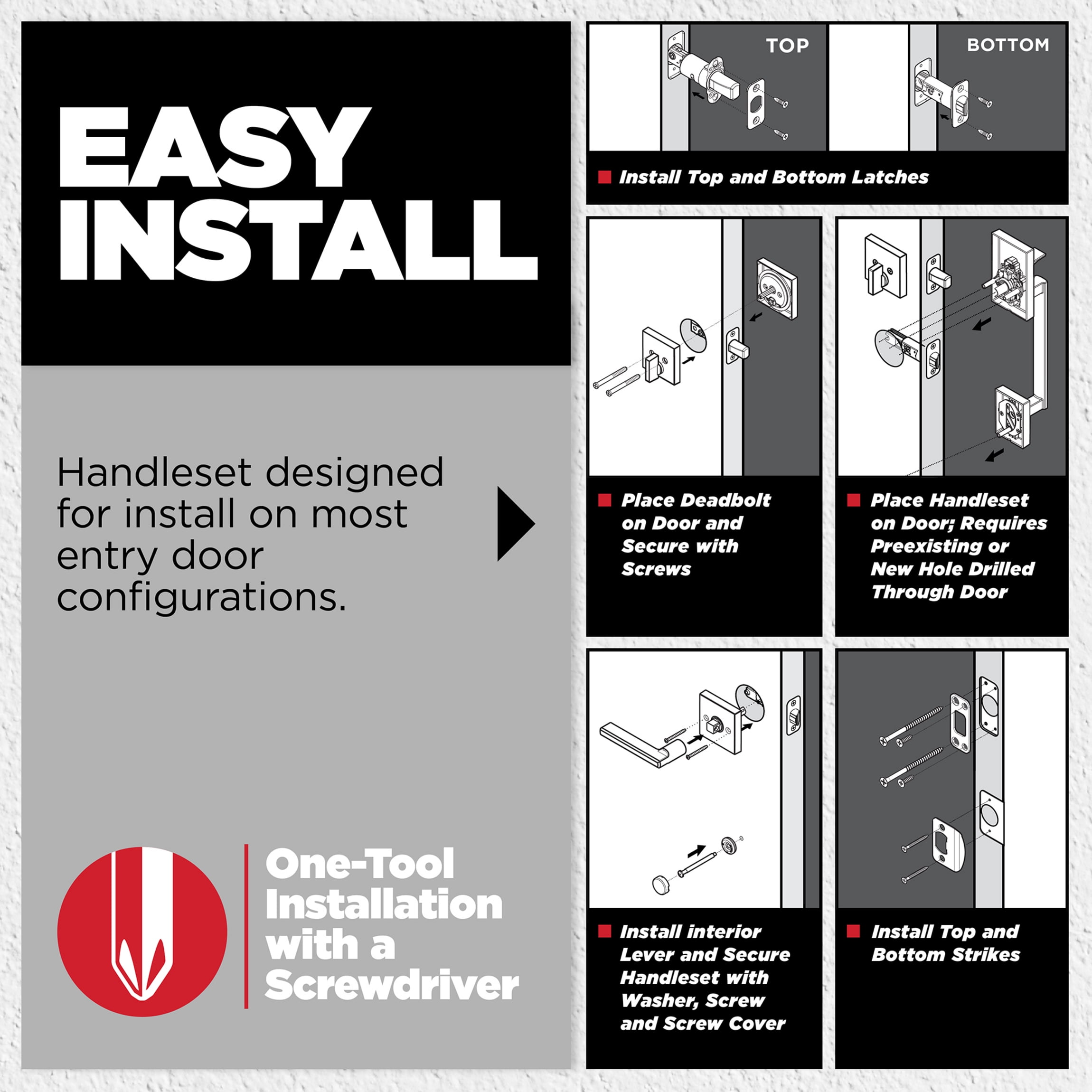 Kwikset Dakota Single Cylinder Handleset with Smartkey Satin Nickel - Image 3