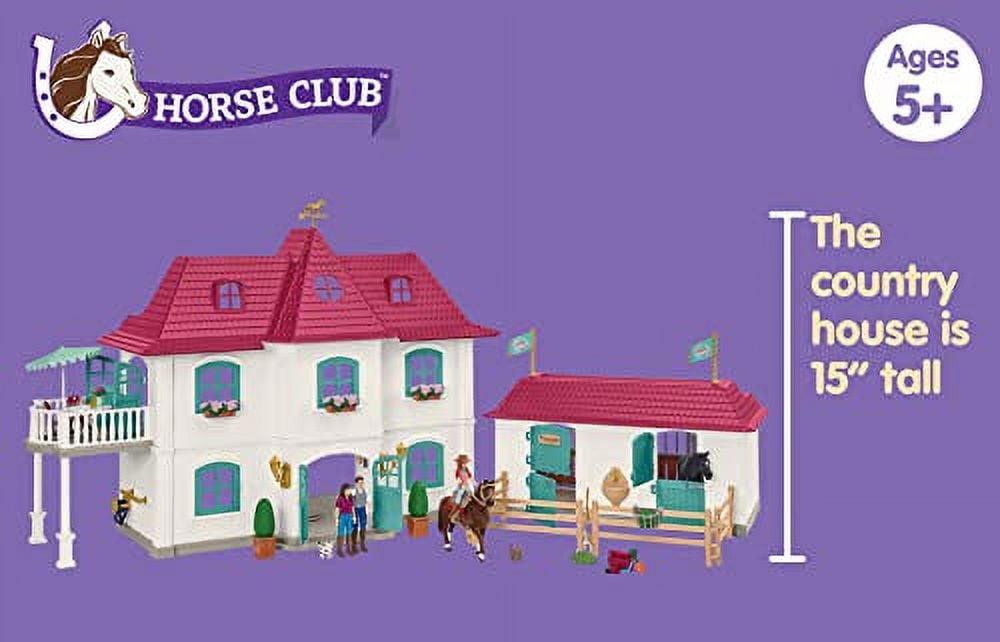 Schleich Horse Club - 192PC Lakeside Country House and Stable Playset with Horses, Rider Figures and Accessories - Horse Toys for Kids 5+ - 42551 - Image 9