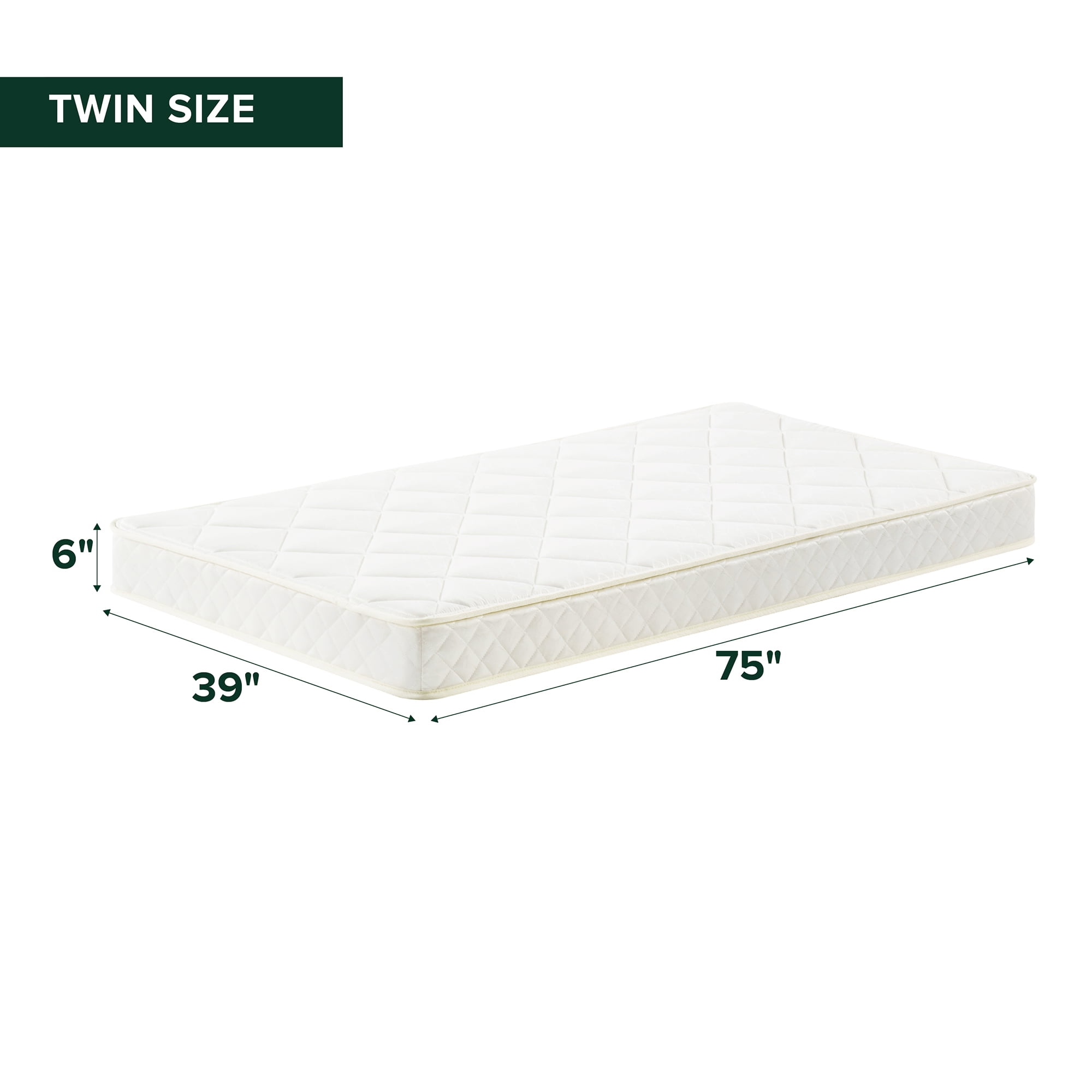 Slumber 1 by Zinus 6" Comfort Plus Innerspring Mattress, Twin - Image 6