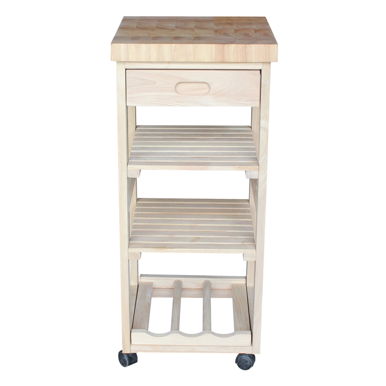 International Concepts Solid Wood Unfinished Kitchen Trolley - Image 9
