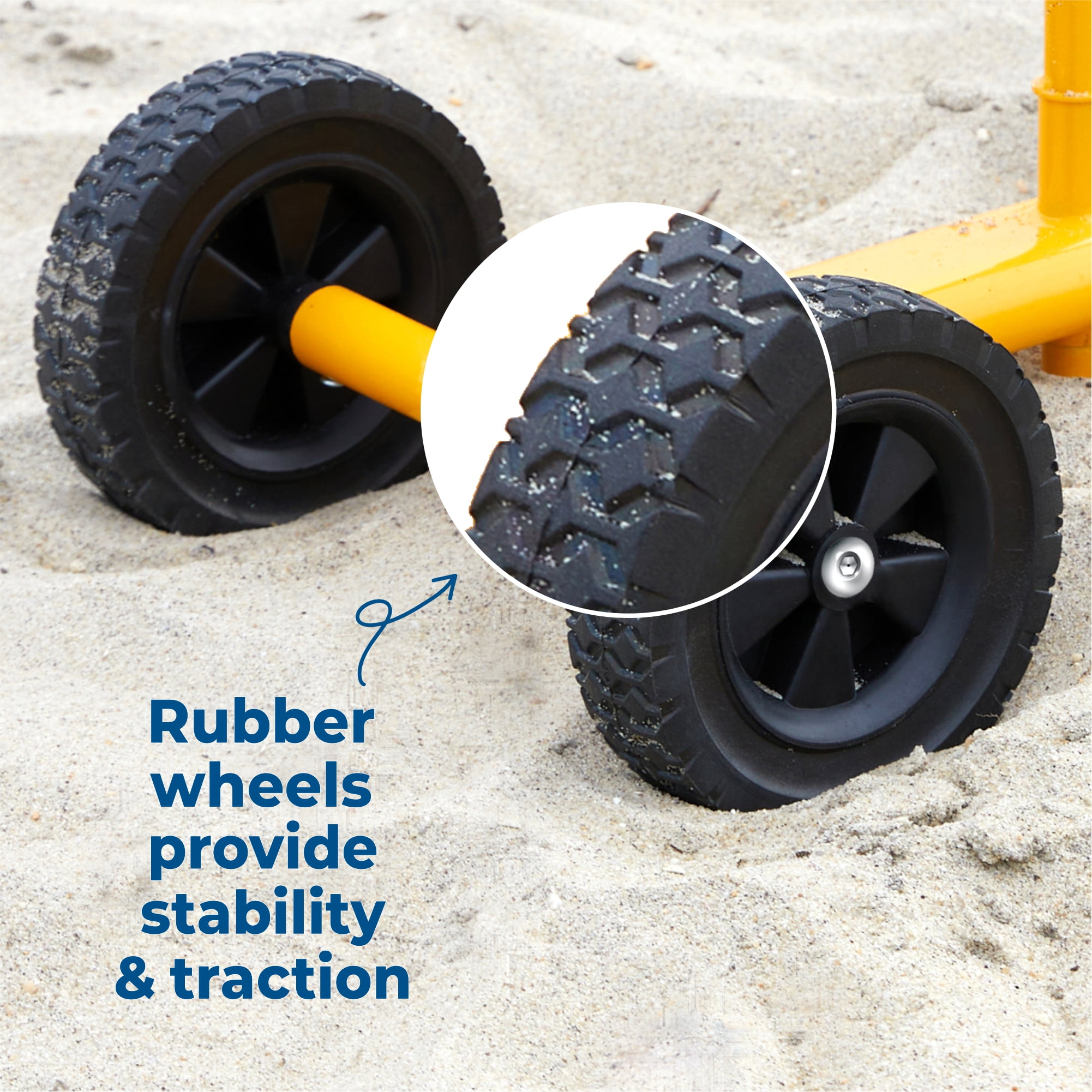 Stargo Kids Excavator Toys Sand Digger on Wheels with Hat, Steel Sandbox Digger Toys for Boys, Ride On Excavator, Beach Toy for Sand Dirt Snow - Image 3