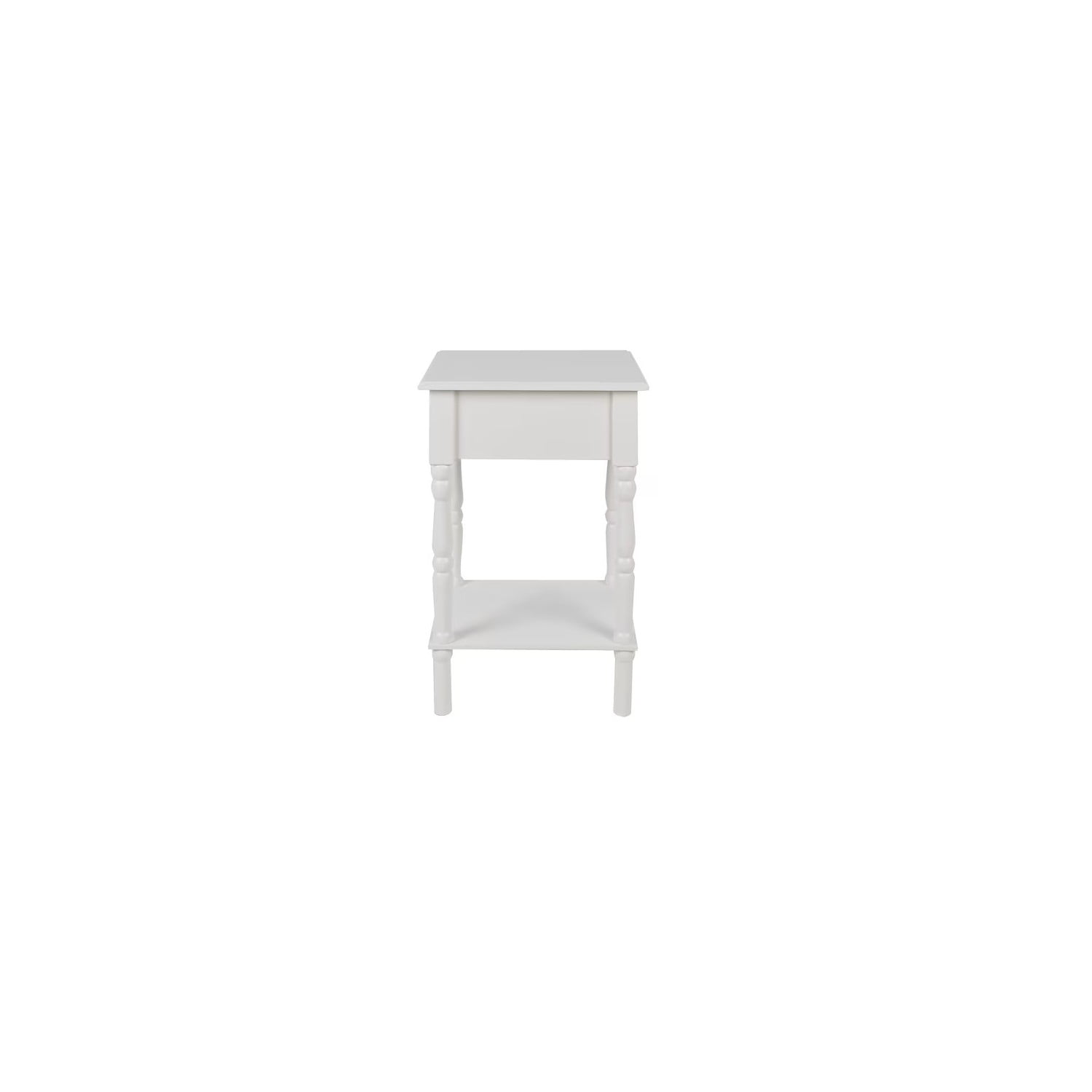 Decor Therapy Jane 1-Drawer Side Table, Nightstand, 17" x 14" x 26", White - Image 3