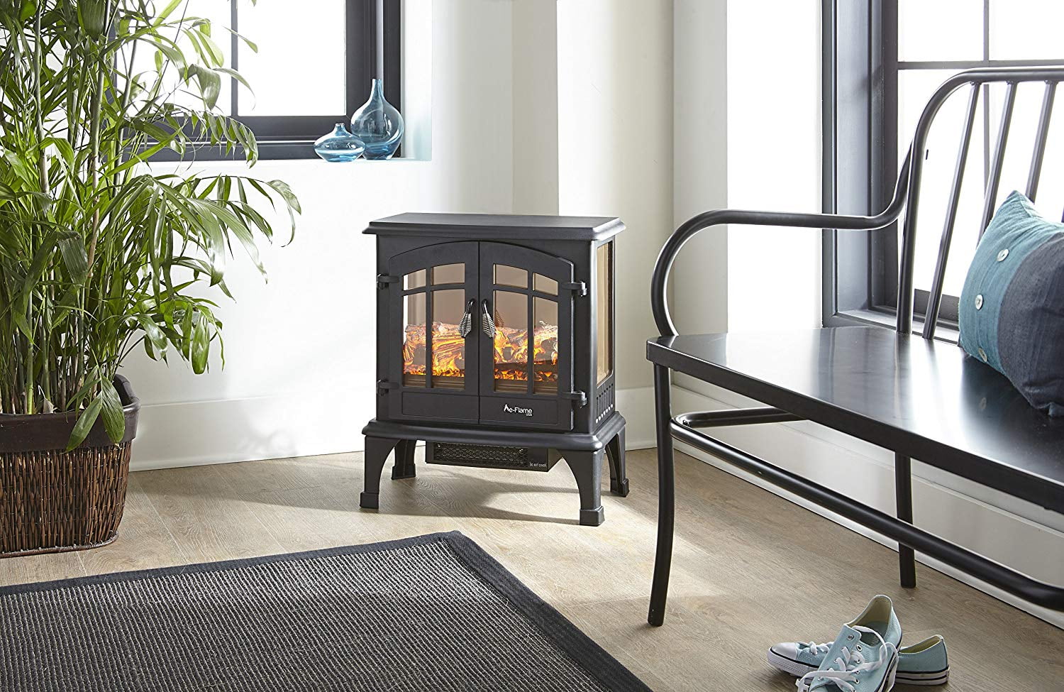 e-Flame USA Jasper Portable Electric Fireplace by Black - Image 8