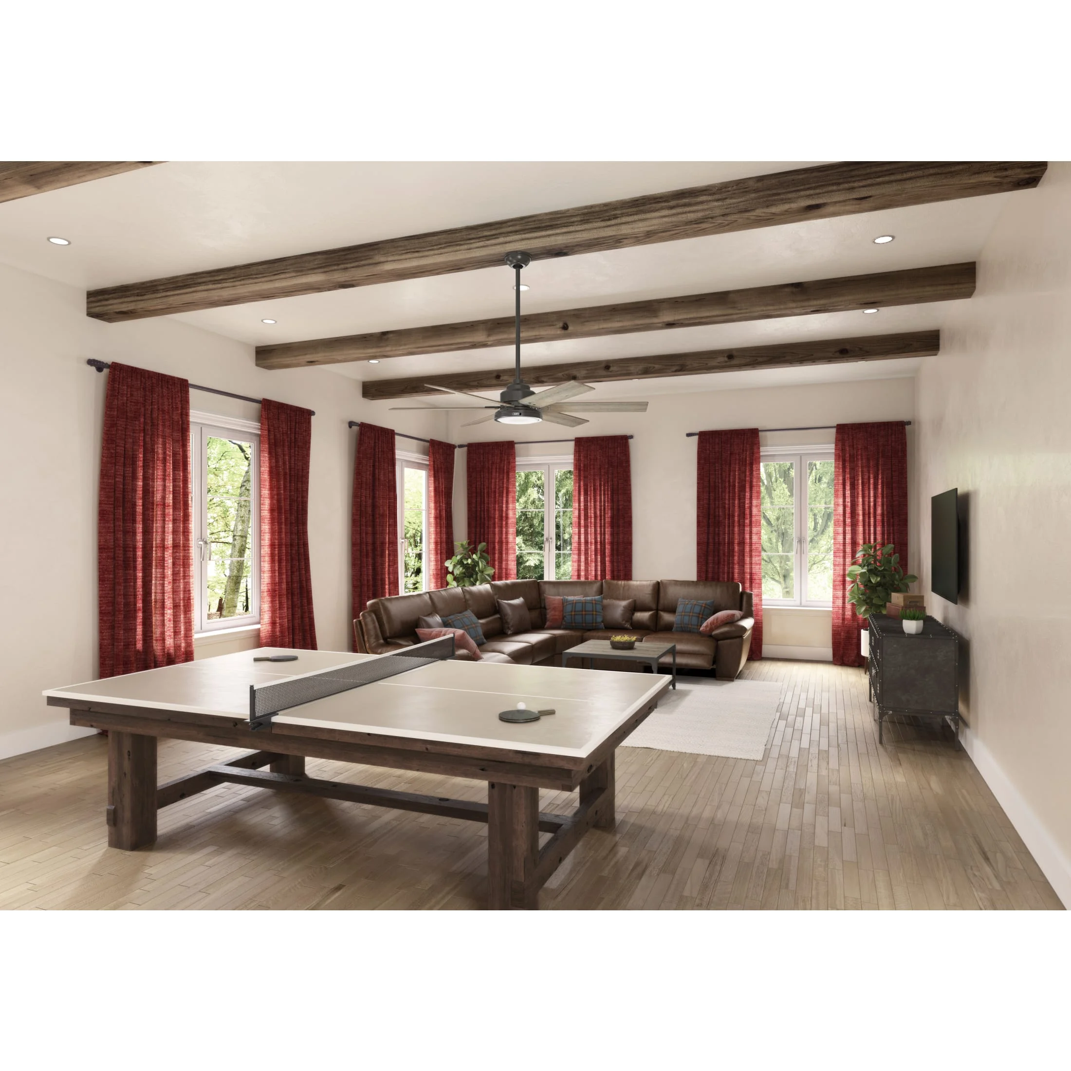 Hunter - Warrant Indoor Ceiling Fan With Light, Wall Control, 60-inch, Noble Bronze, Casual-style, 6-speed, Energy Star, 59461, for living rooms, bedrooms, home offices, kitchens - Image 13