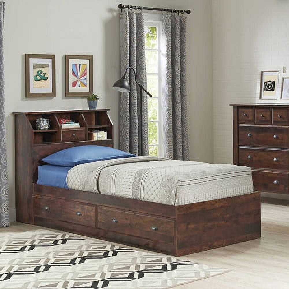 Better Homes and Gardens Leighton Mates Kid's Storage Bed, Twin, Rustic Cherry - Image 8