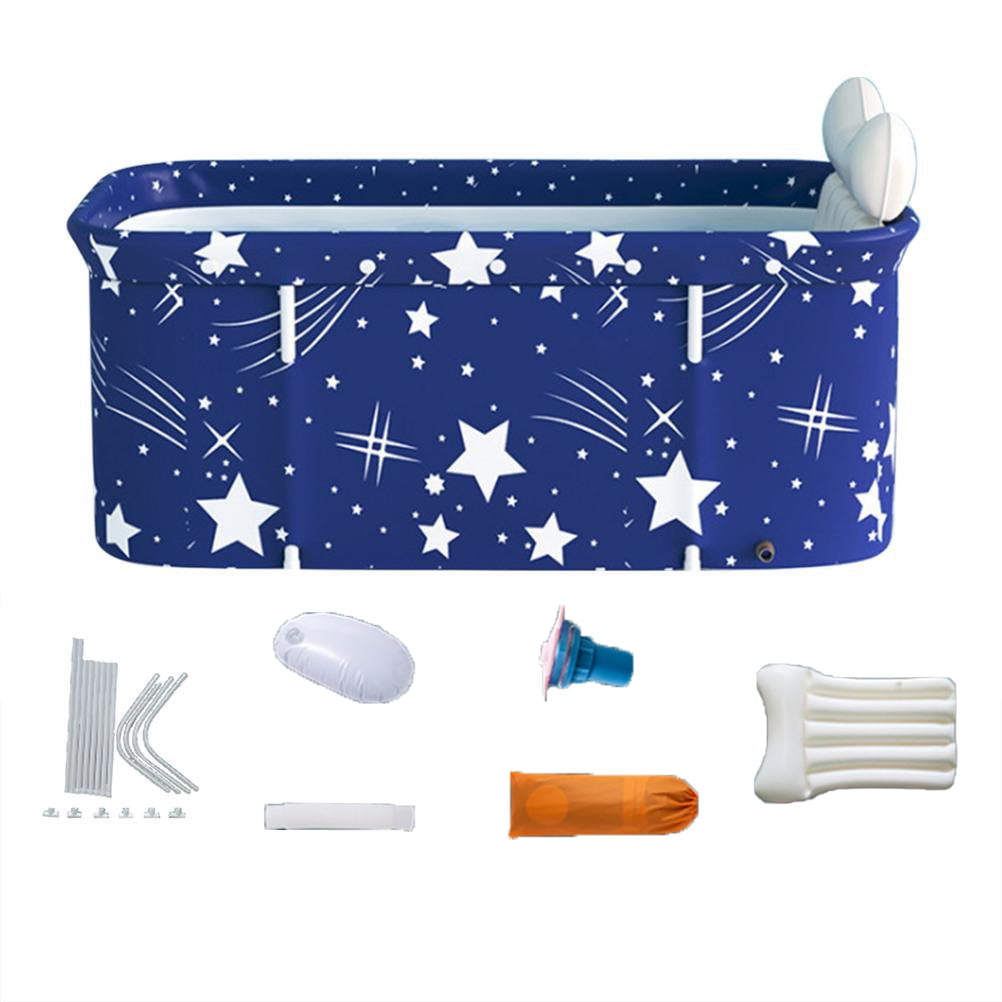 SLLINGLUO 47in Portable Foldable Bathtub for Adult, Family Bathroom Spa Tub, Hot Bath Ice Bath - Image 8