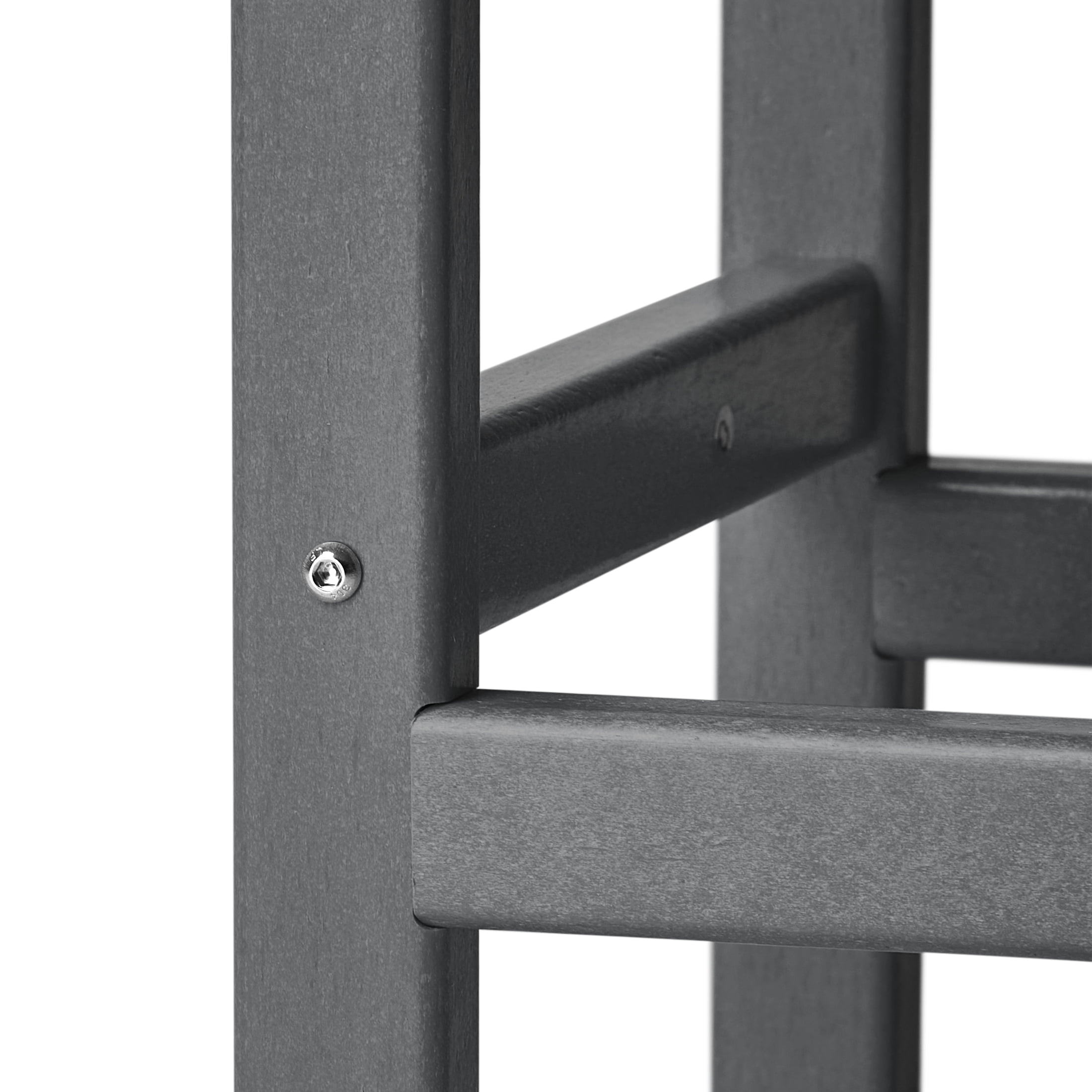 WestinTrends Outdoor Side Table, All Weather Poly Lumber Adirondack Small Patio Table Square End Table for Pool Balcony Deck Porch Lawn Backyard, Gray - Image 9