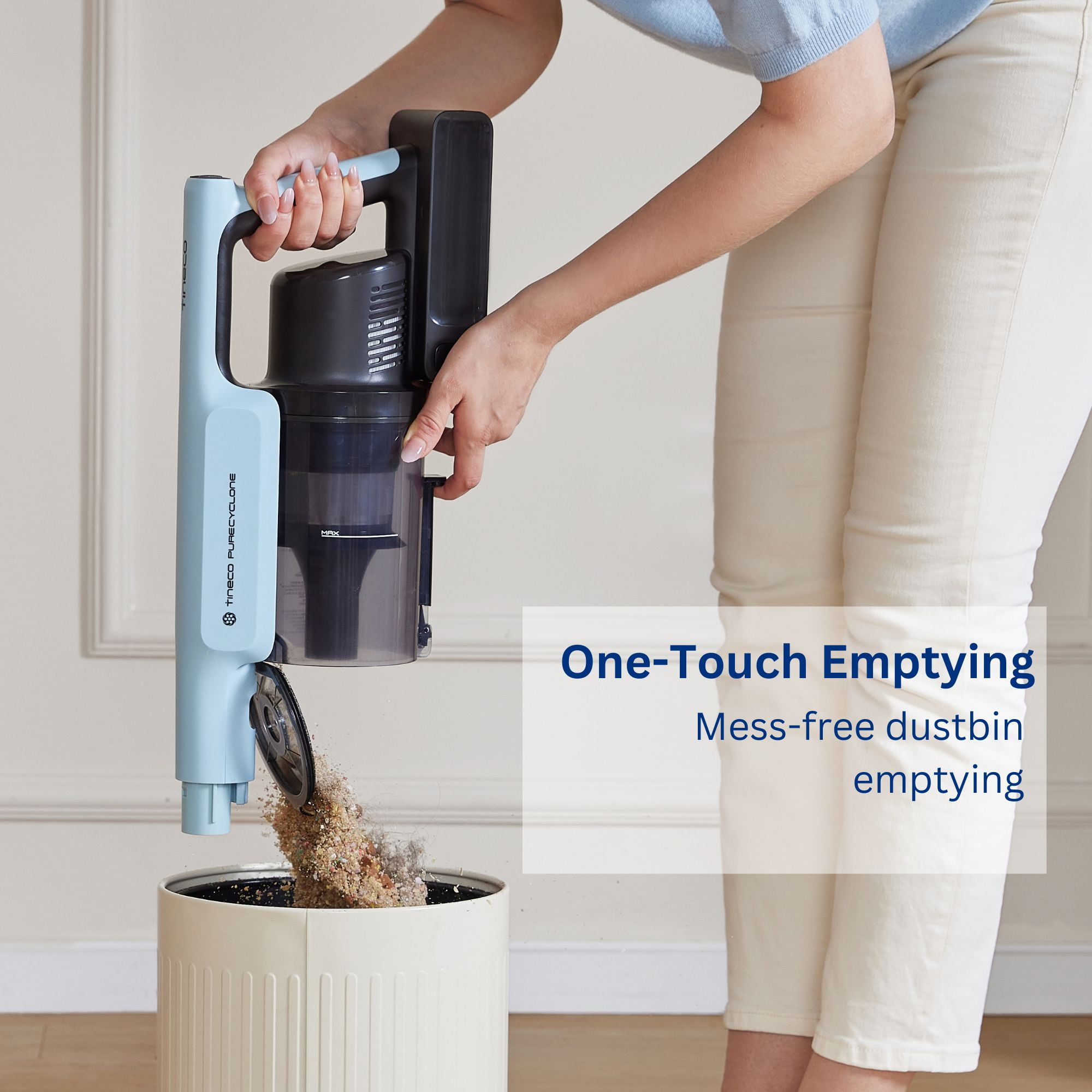 Tineco GO PET Cordless Vacuum with ZeroTangle Brush, 60 min Runtime, 1L Dustbin (GO303) - Image 6