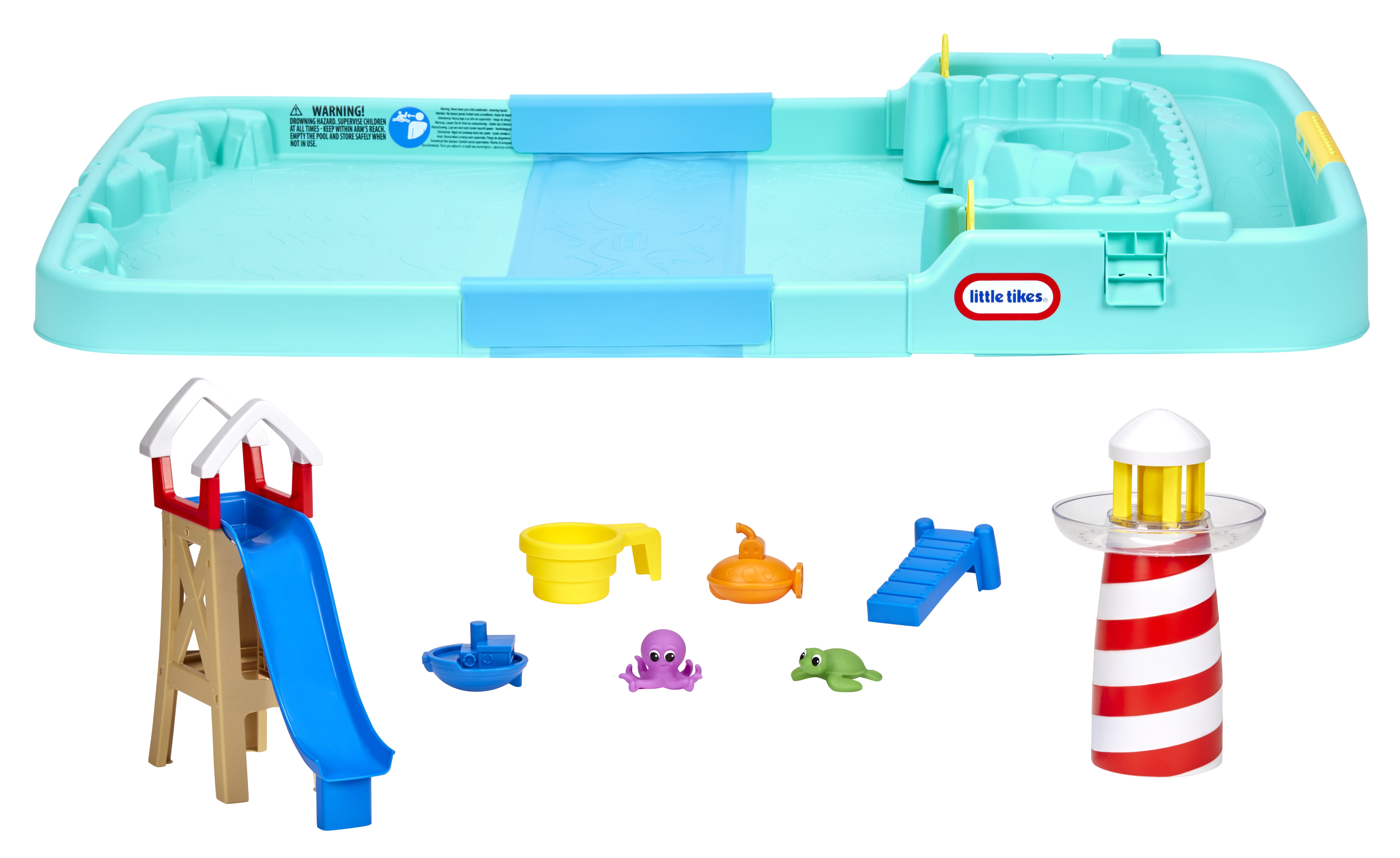 Little Tikes Splash Beach Water Table and Splash Pad, for Ages 2+ Years, Blue - Image 4