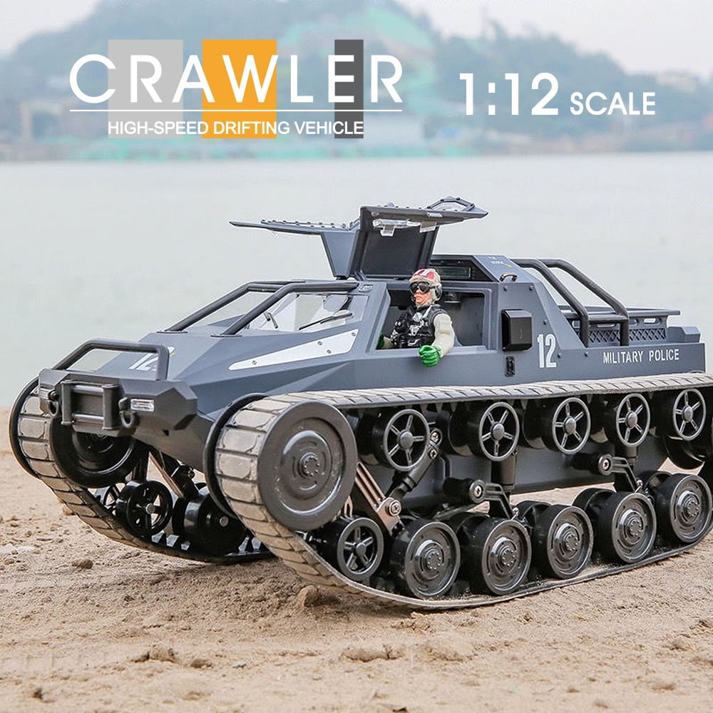 Fisca 1/12 Remote Control Military Tank Toys for Kids and Adult, High Speed RC Drift Racing Tank with Cool Lights - Image 3