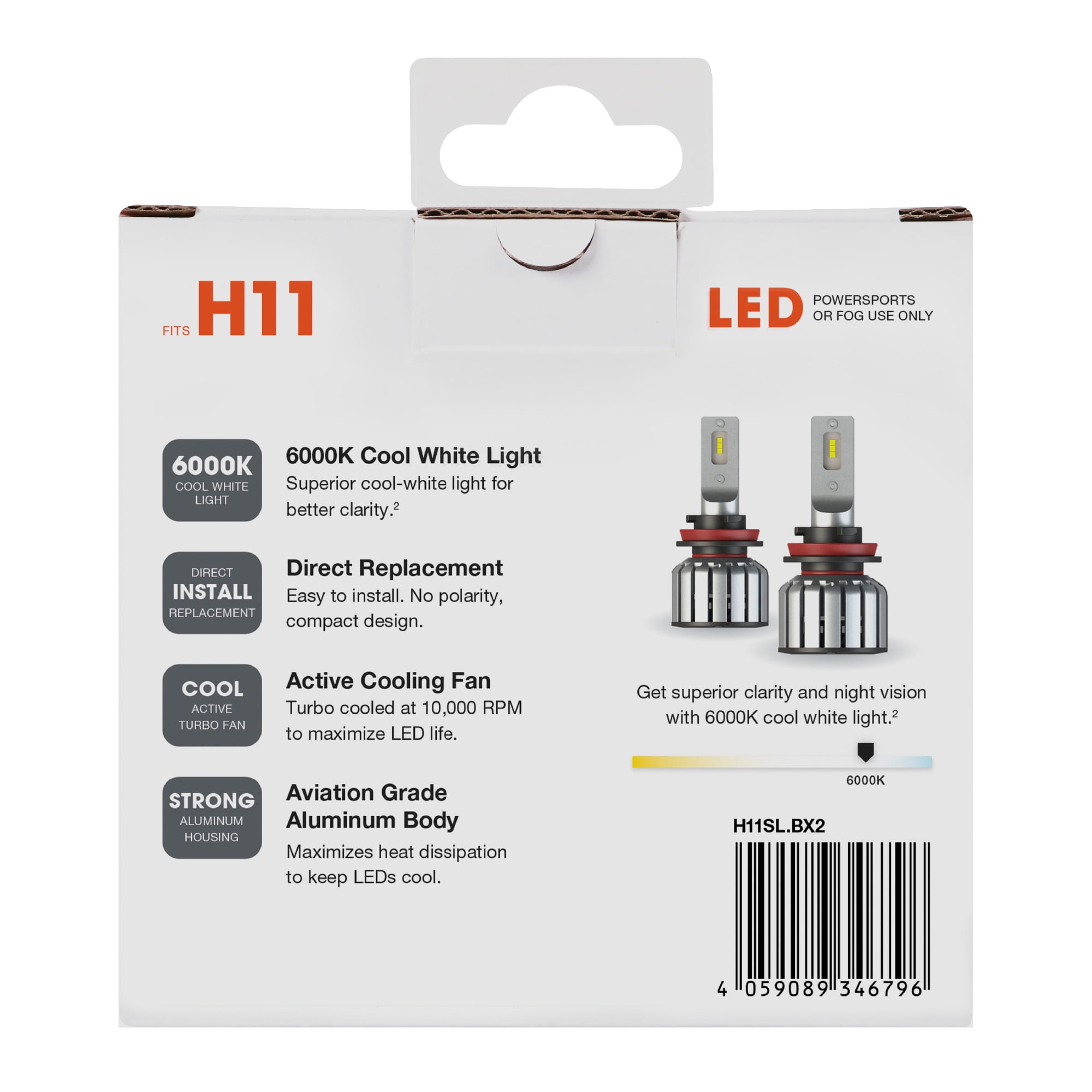 Sylvania H11 LED Fog Light and Powersport Bulb - 2 Pack, Compatible with Multiple Cars - Image 9