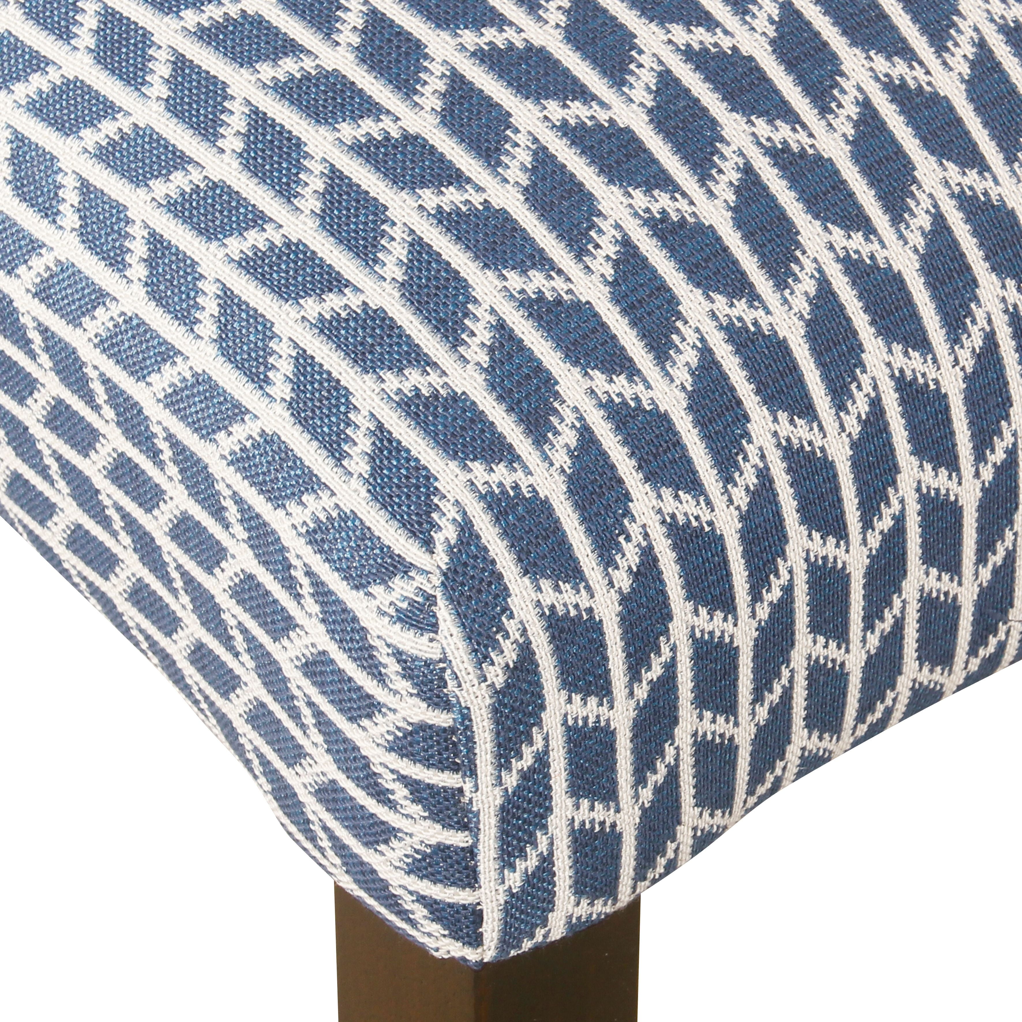 HomePop Classic Parsons Dining Chair - Blue Geometric (Set of 2) - Image 6