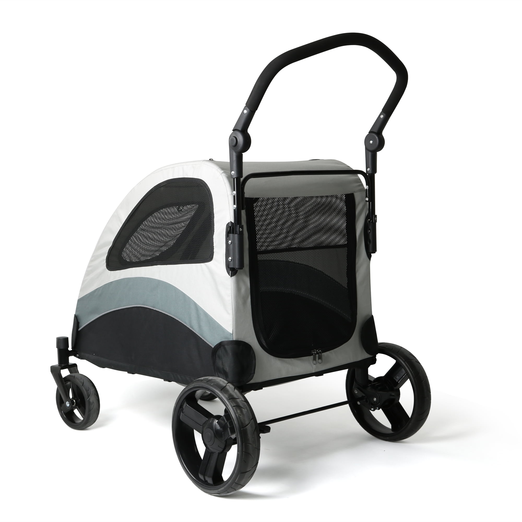 Foldable Pet Stroller for Large or 2 Dogs Cats Jogger Wagon with 4 Wheels - Image 10