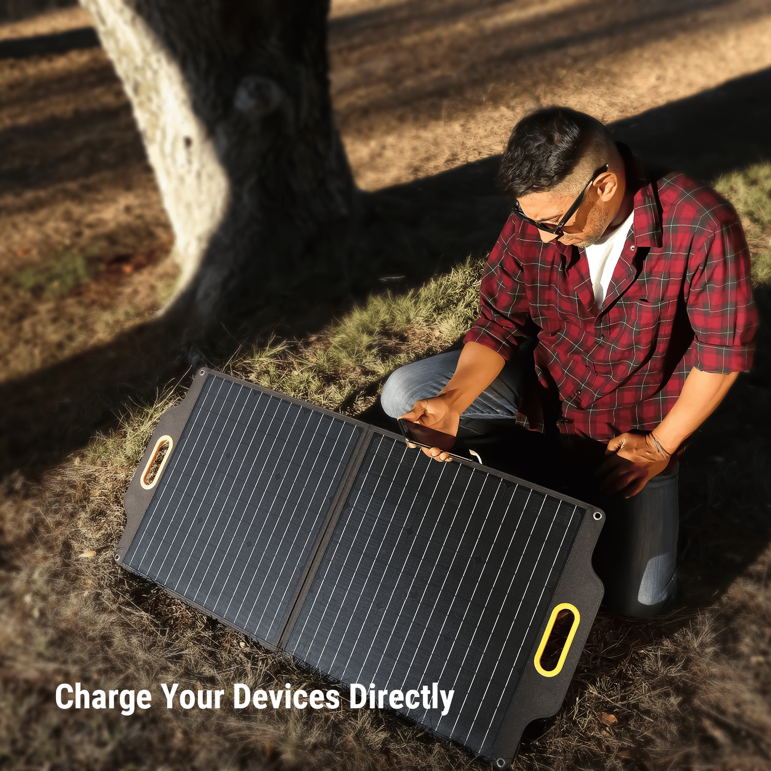 Powerness 80W Portable Solar Panel for Power Station, Foldable Solar Charger with Patented LCD Digital Window for Outdoor Camping, RV, Off Grid System - Image 8