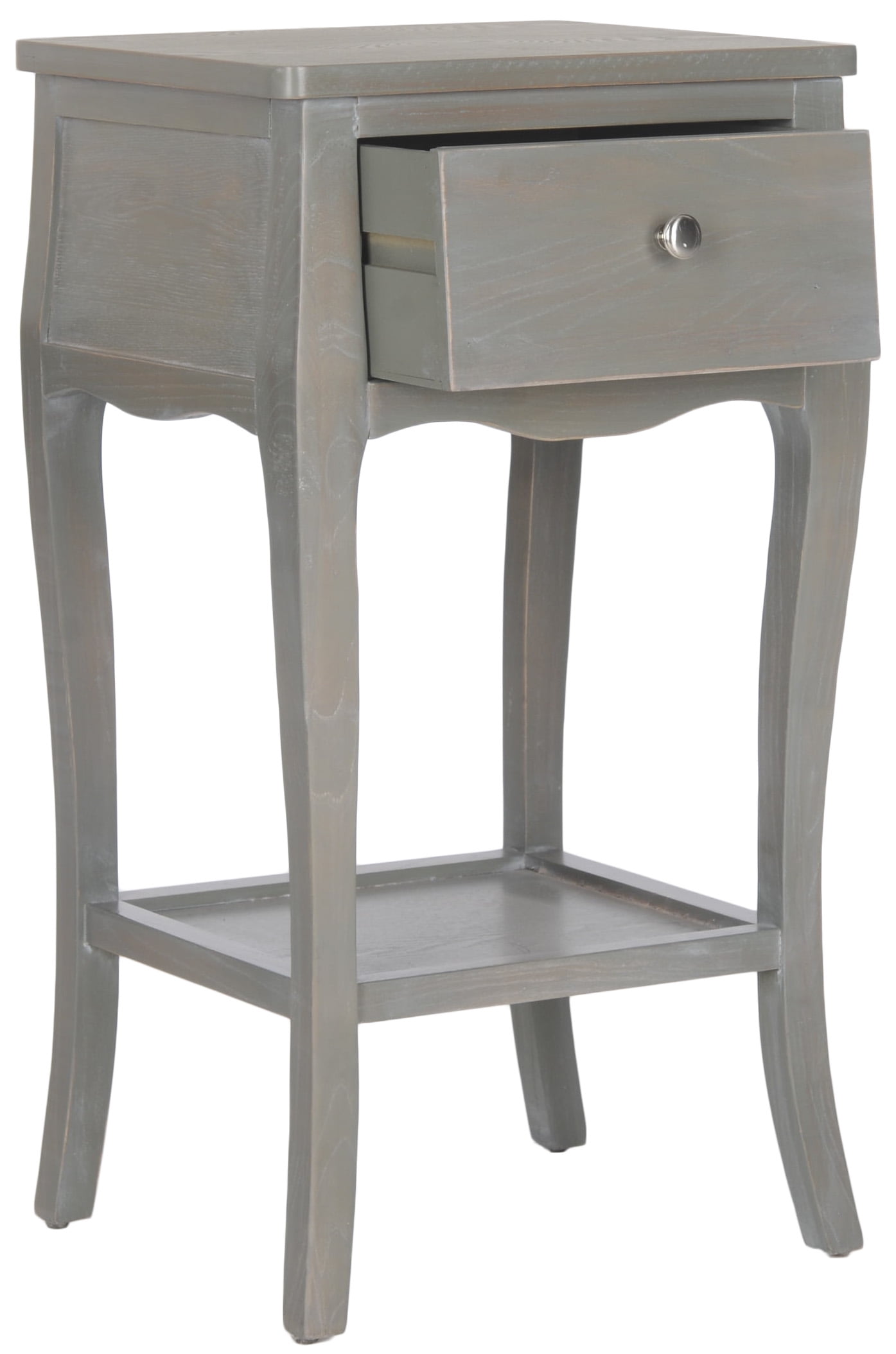 SAFAVIEH Thelma Solid Rustic End Table with Storage Drawer, Dark Teal - Image 2