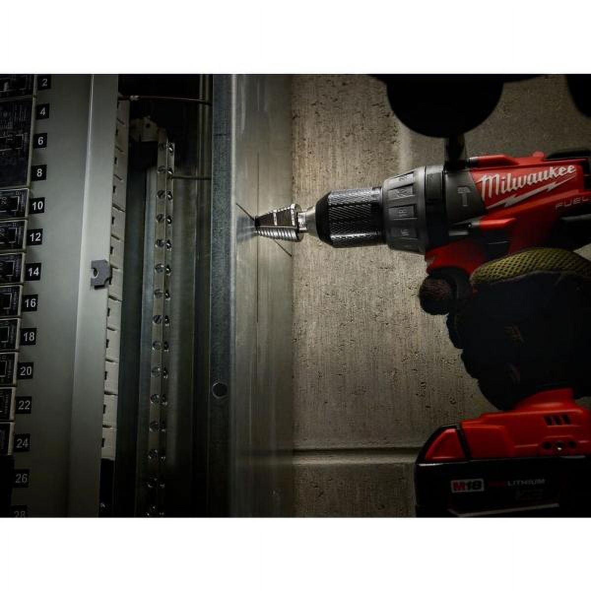 Milwaukee Tool #8 Step Drill Bit, 1/2" - 1" by 1/16" - Image 2