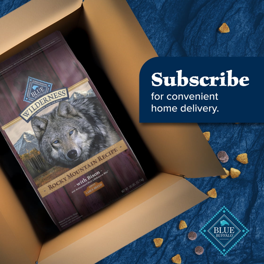 Blue Buffalo Wilderness Natural High-Protein Dry Food for Large Breed Dogs, Bison, 28-lb bag. - Image 7