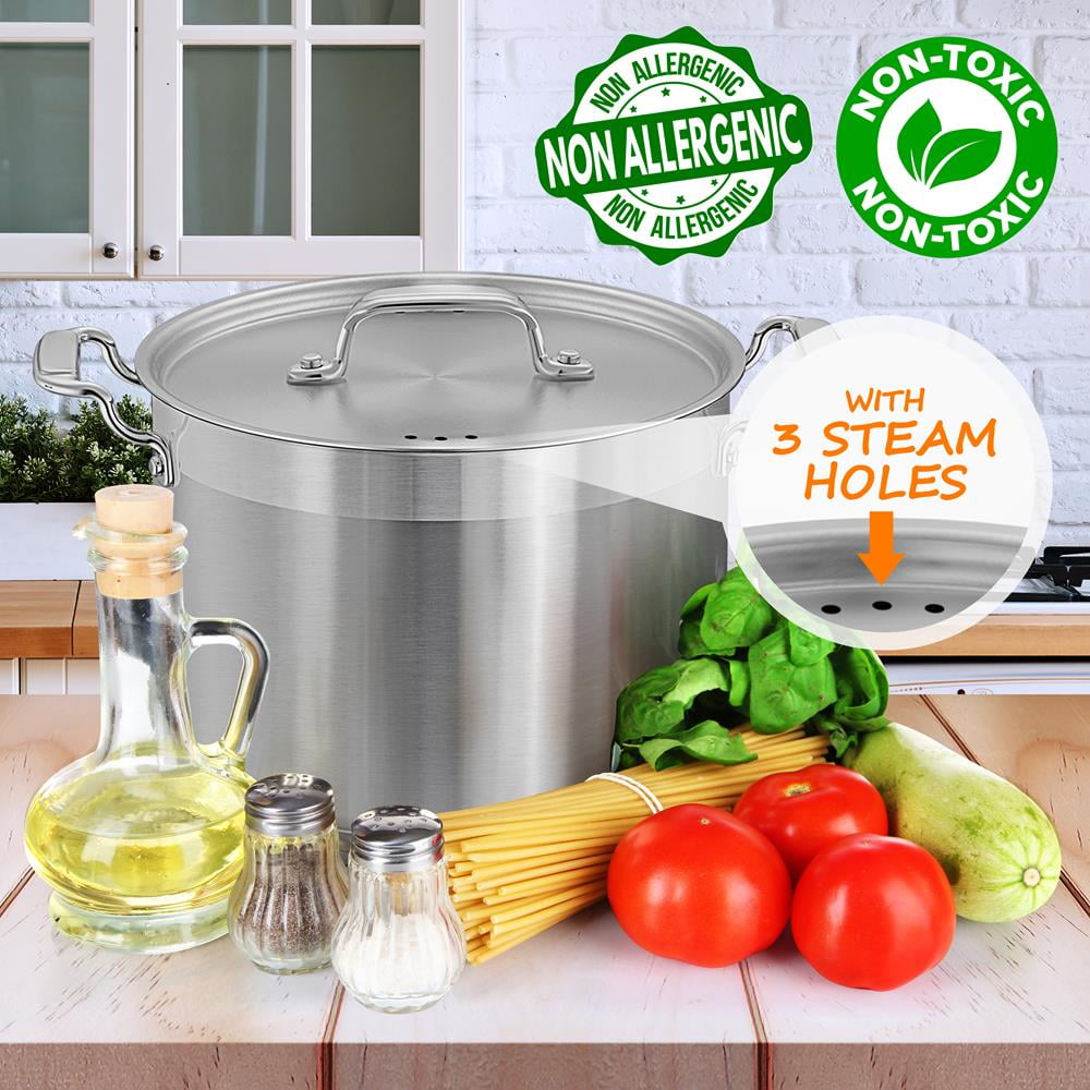 NutriChef 18/8 Heavy Duty Stainless Steel Large Stock Pot - Image 4